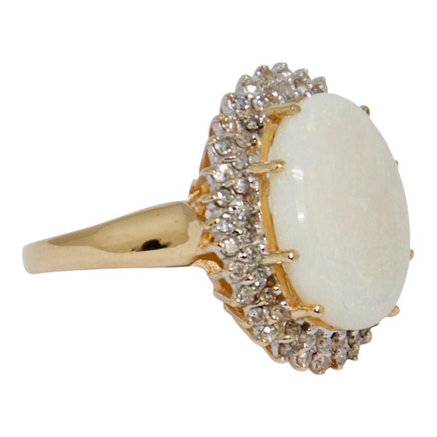 Opal and Diamond Ring