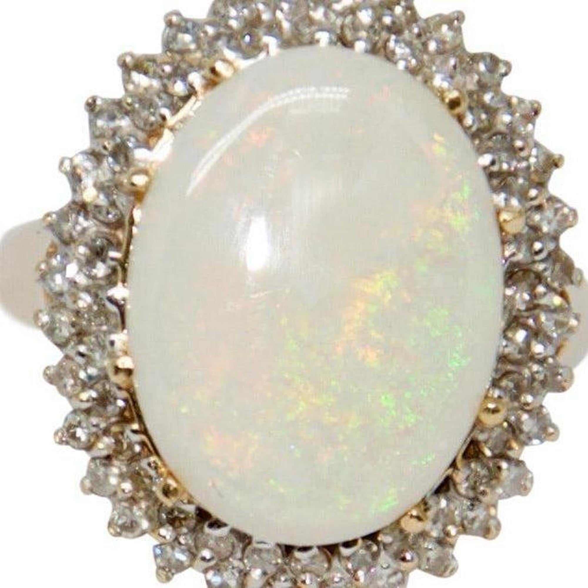 Opal and Diamond Ring
