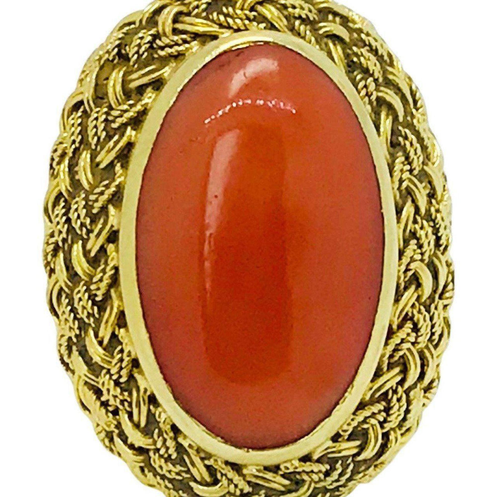 Orange Coral Ring