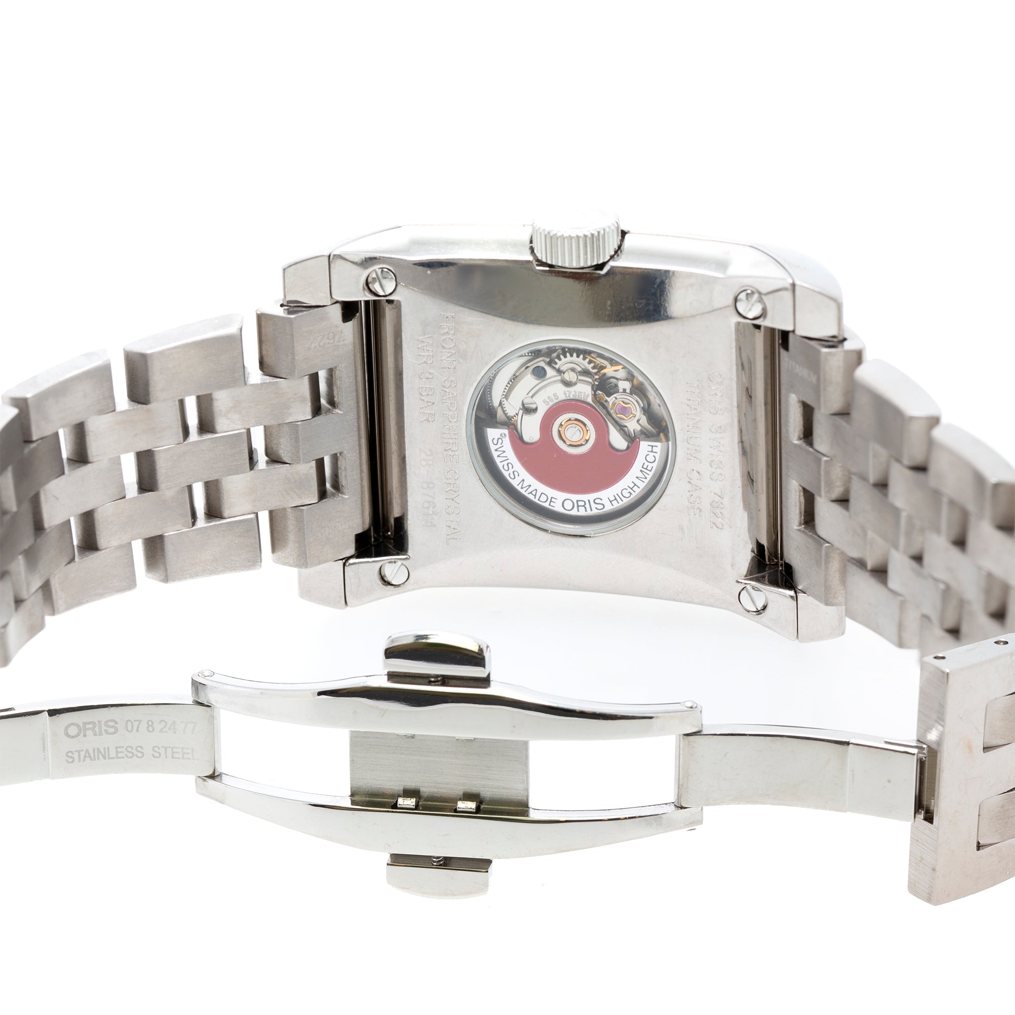 Oris Rectangular Titan Day Date Automatic Watch w/ Box & Papers