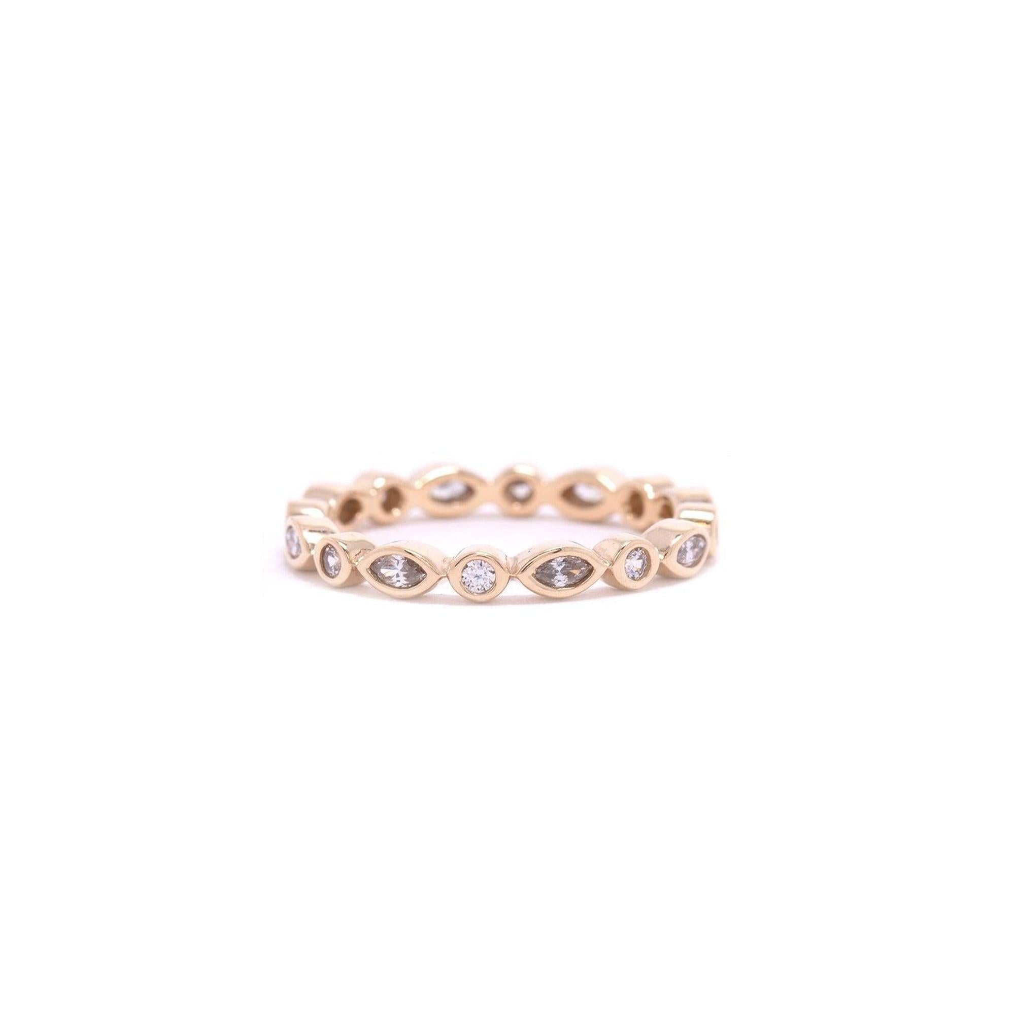 Pandora 14k Gold Alluring Brilliant Marquise Ring, Size 4.5