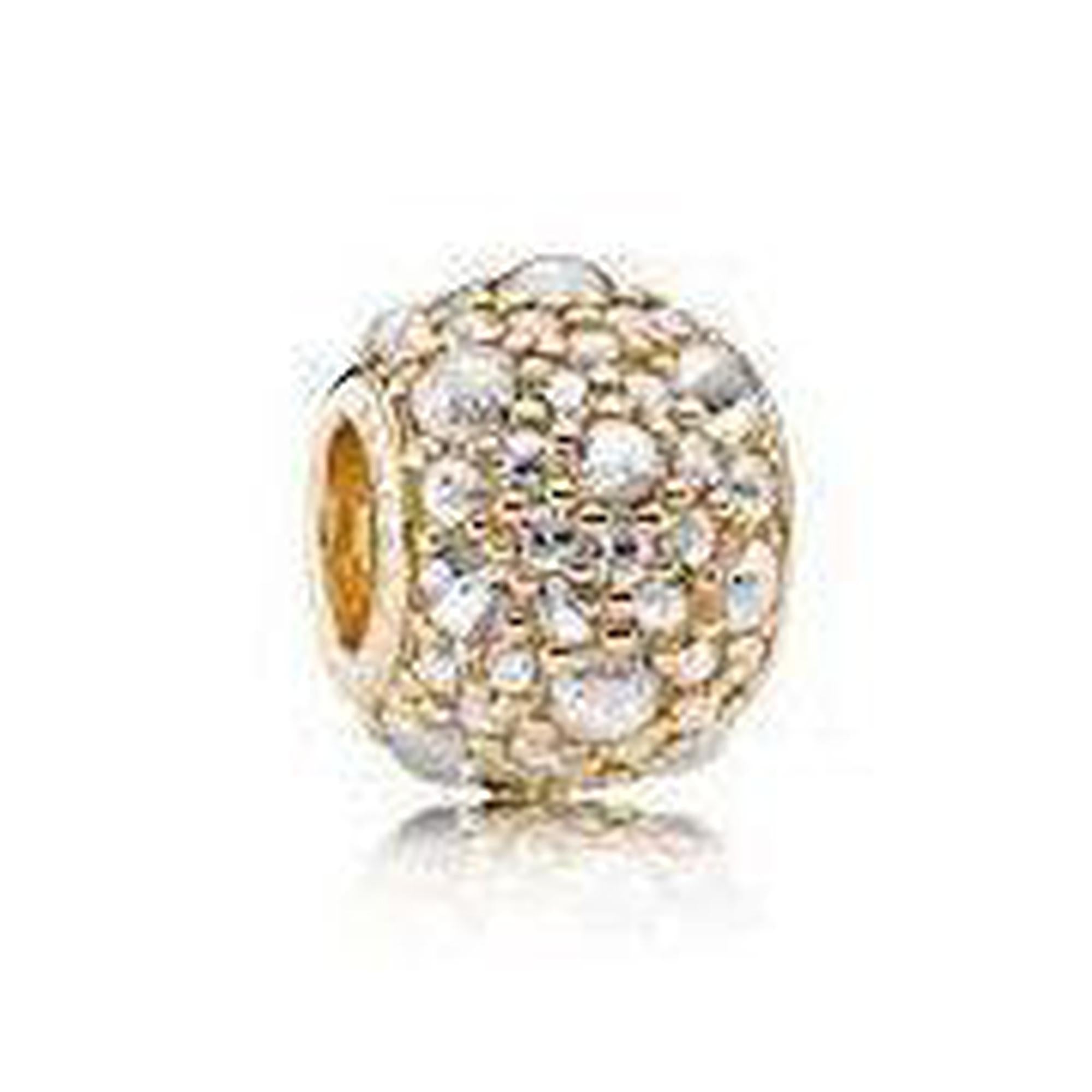 Pandora 14k Gold Shimmering Droplets Charm