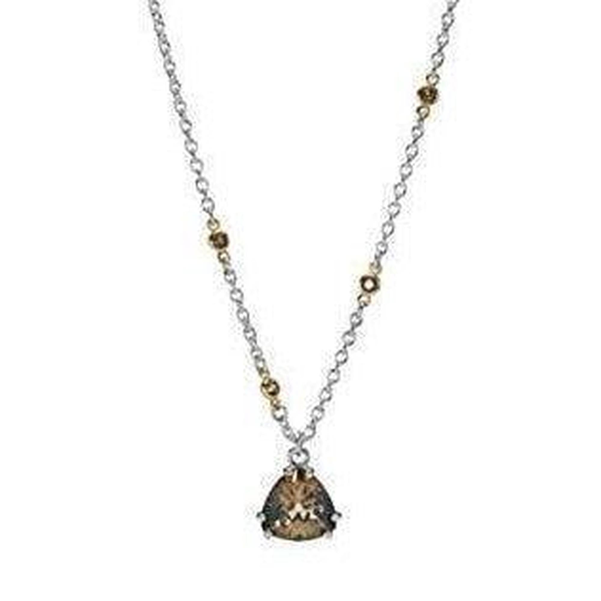 Pandora 2-Tone Necklace with Smokey Quartz