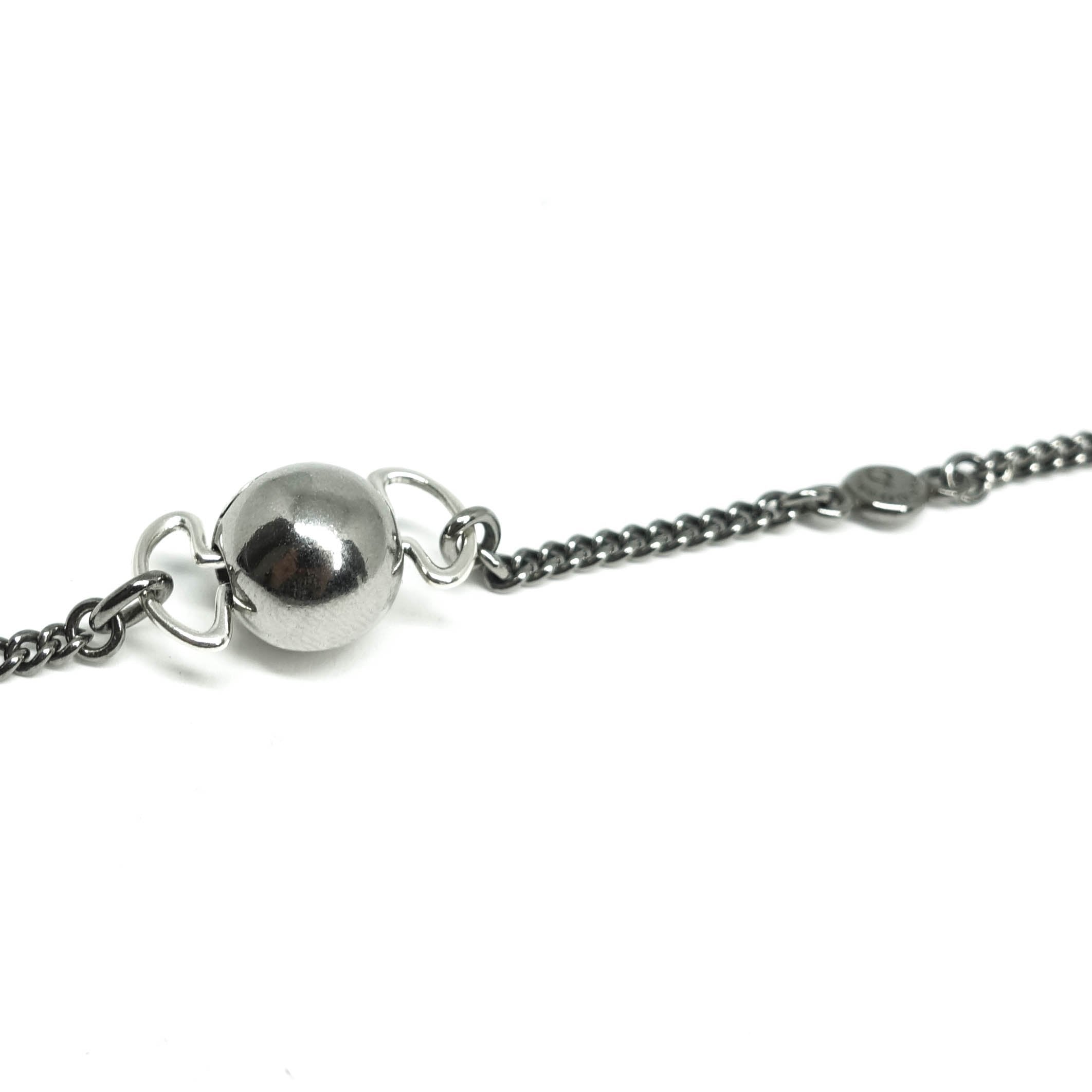 Pandora Black Rhodium Sterling Silver Necklace with Sphere Clasp Clip
