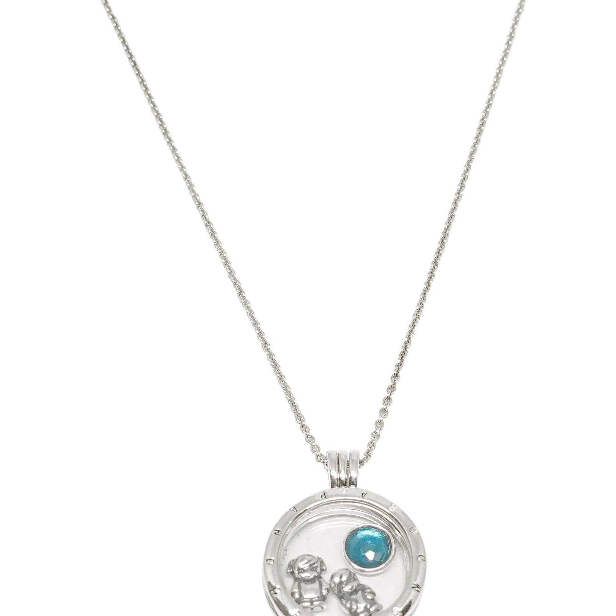 Pandora Floating Locket Pendant Necklace with 3 Petite Charms