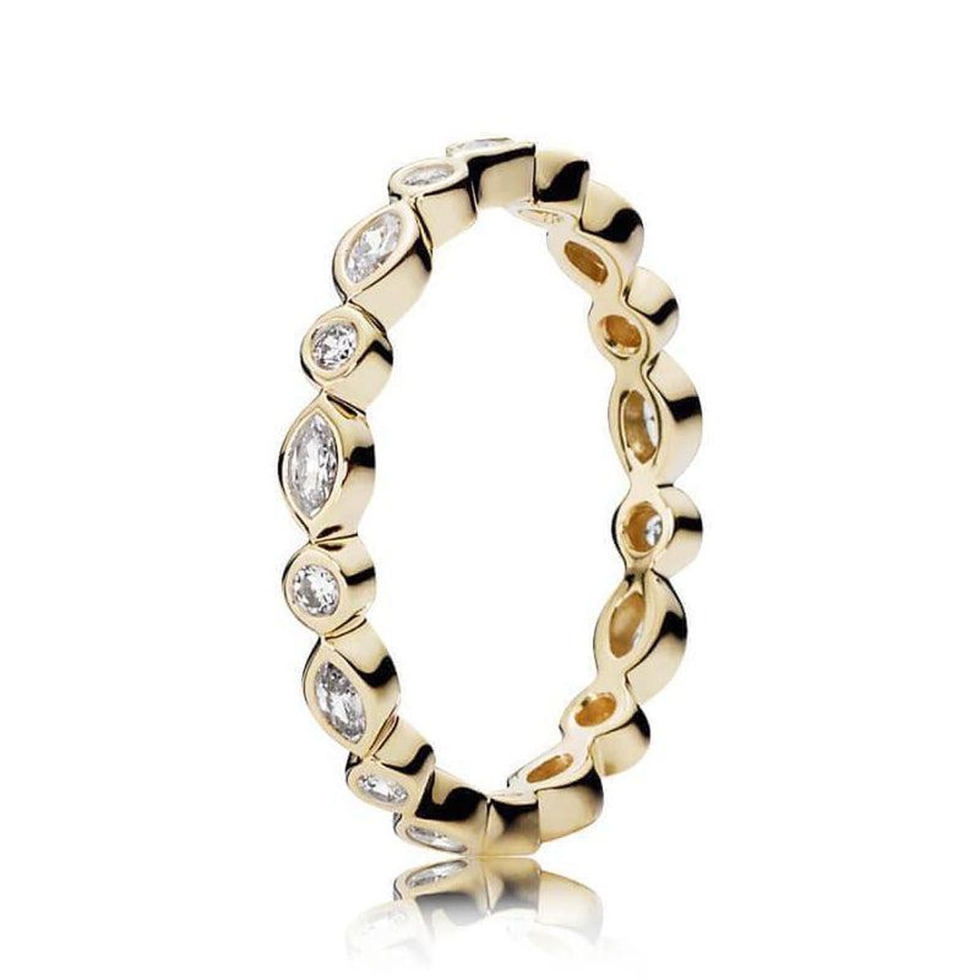 Pandora Gold Alluring Brilliant Ring, Size 7 1/2