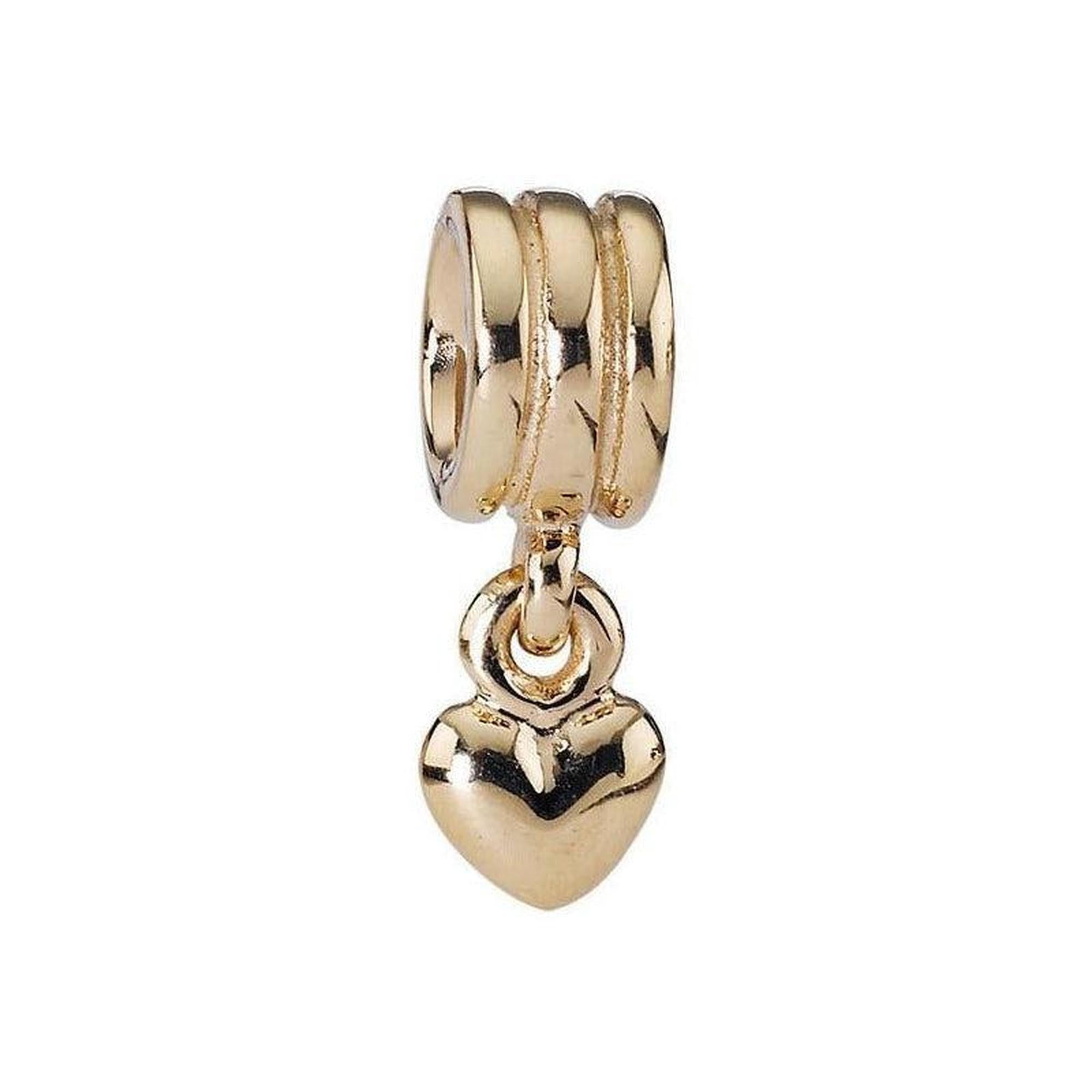 Pandora Gold Heart Dangle Charm