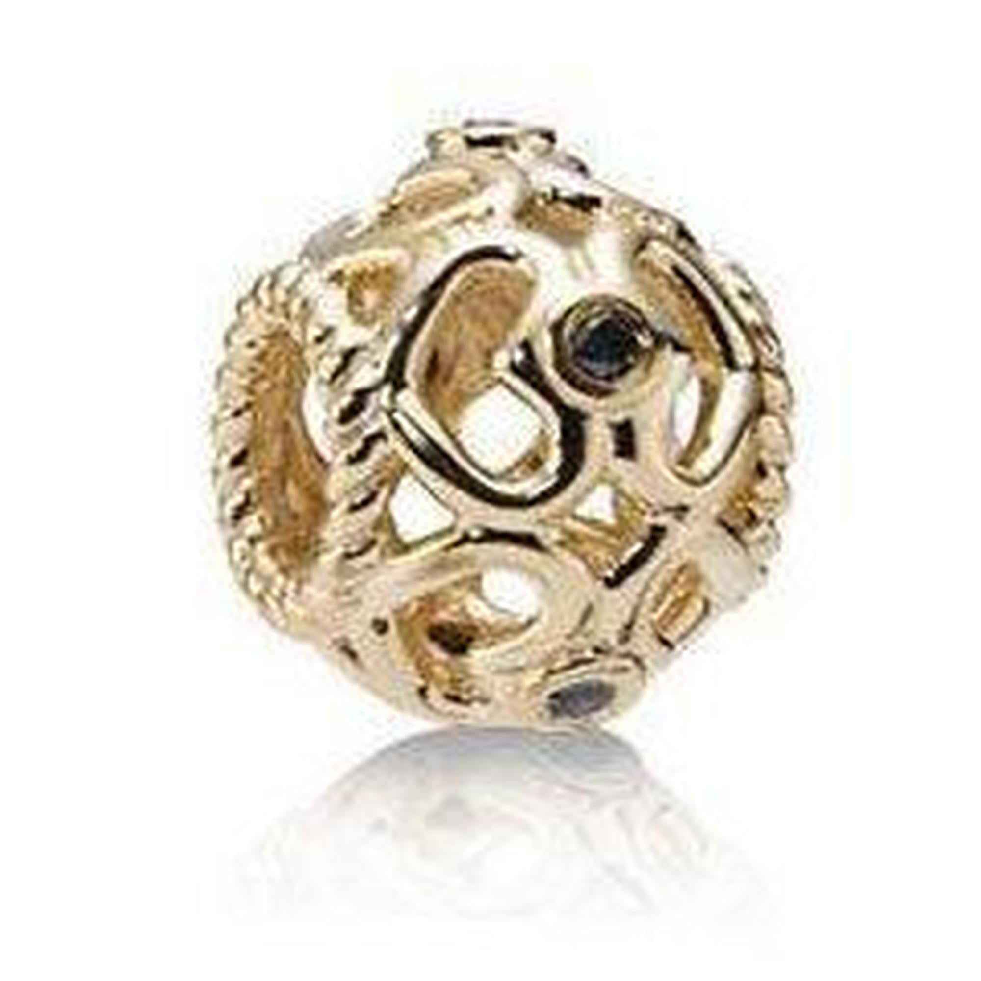 Pandora Open Hearts Charm with Black Diamonds