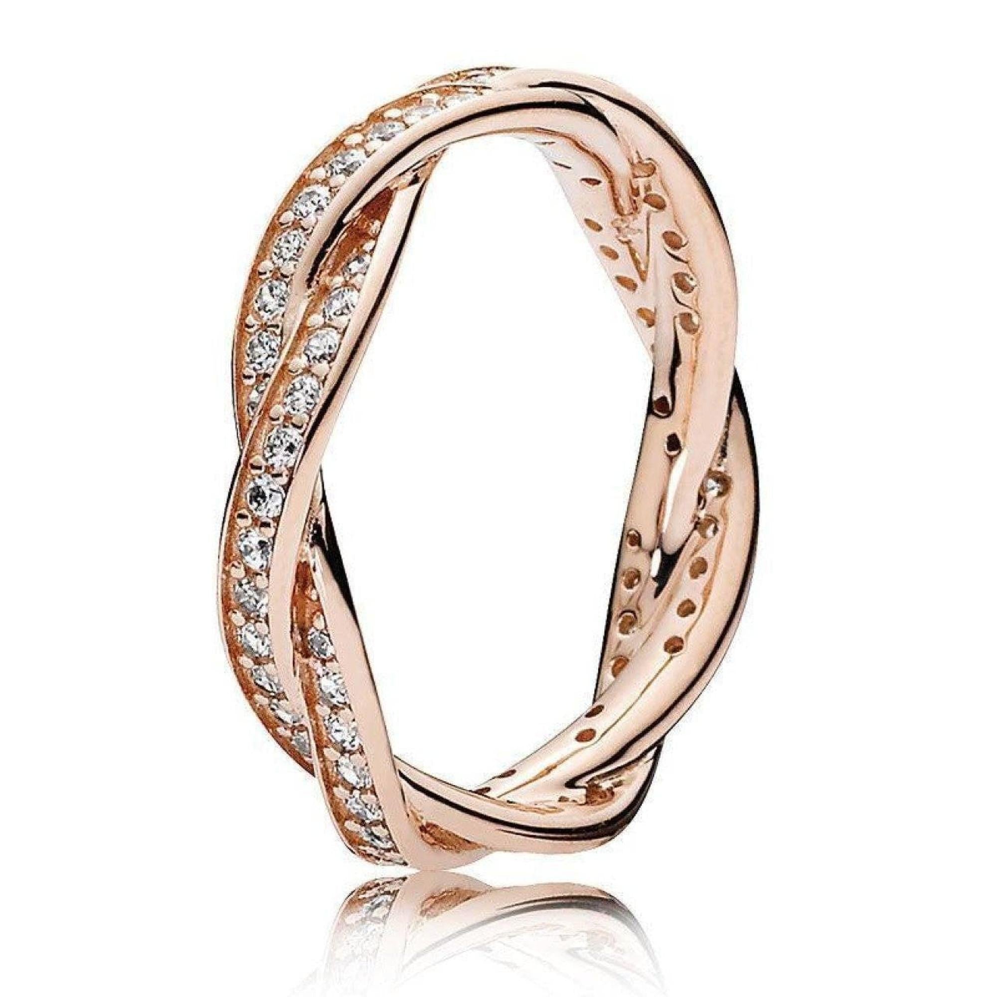 Pandora Twist of Fate Ring in PANDORA Rose