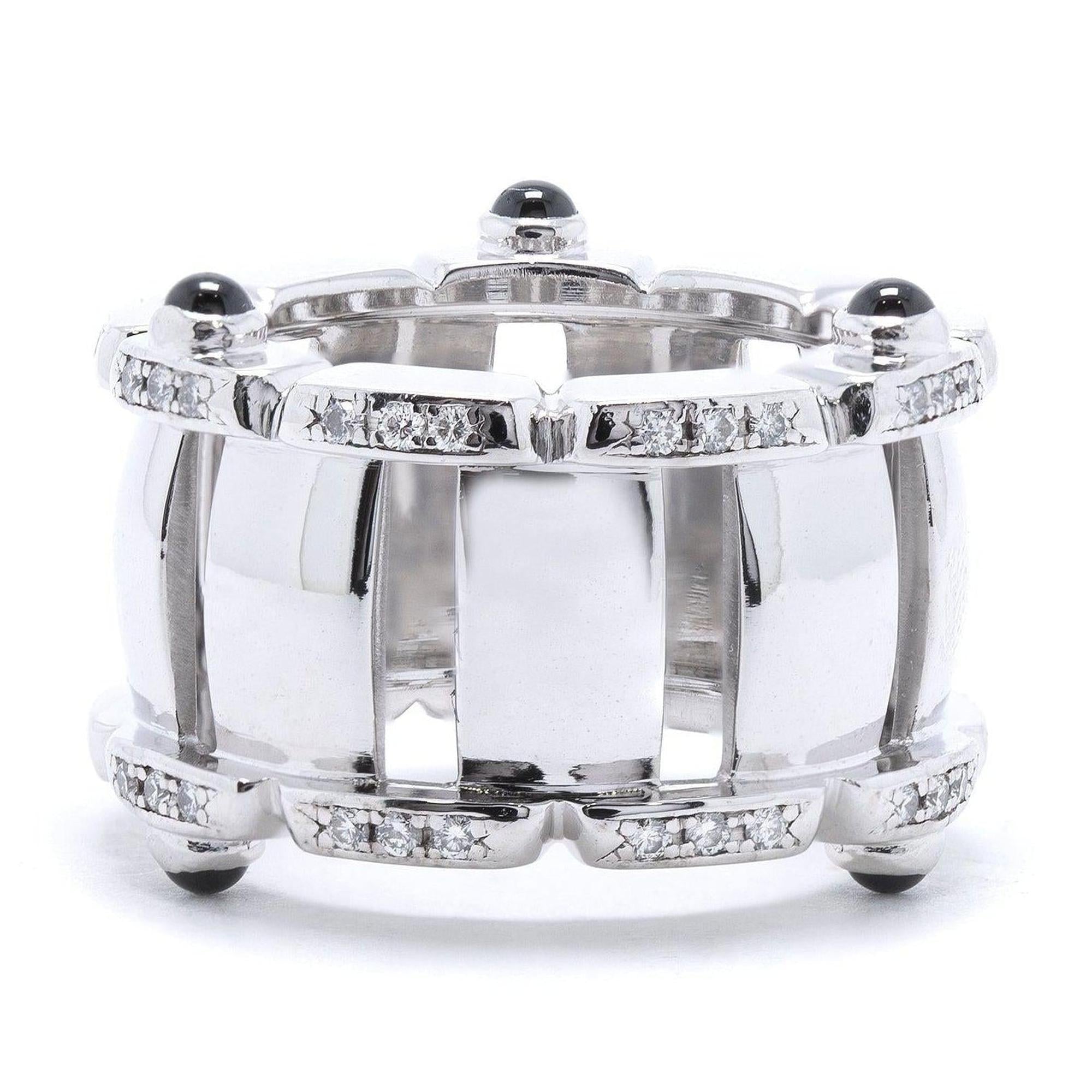 Patek Philippe 18k White Gold Diamond & Sapphire Twenty-4 Ring