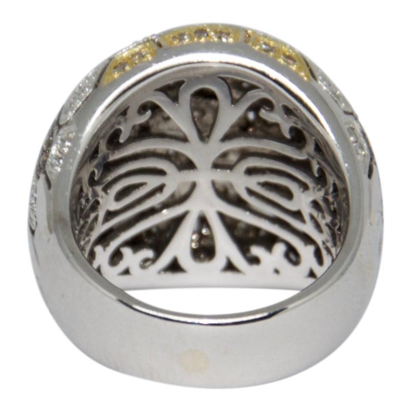 Pave Coloured Diamond Dome Ring