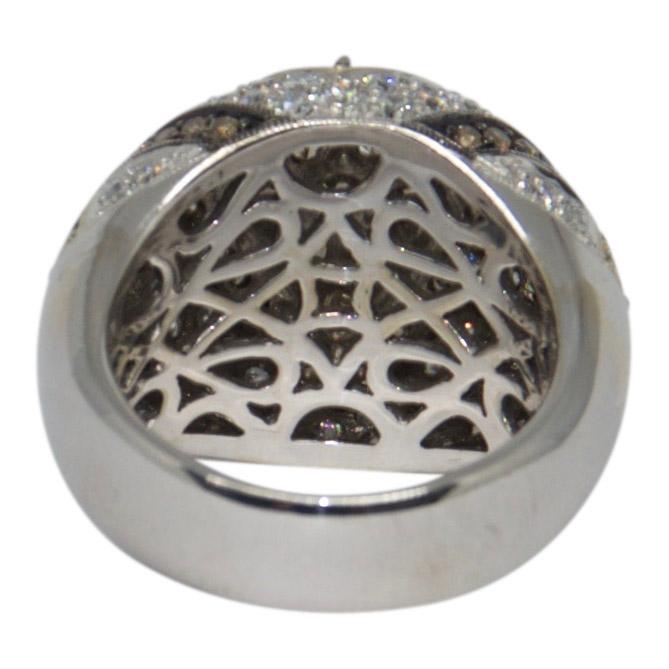 Pave Coloured Diamond Dome Ring