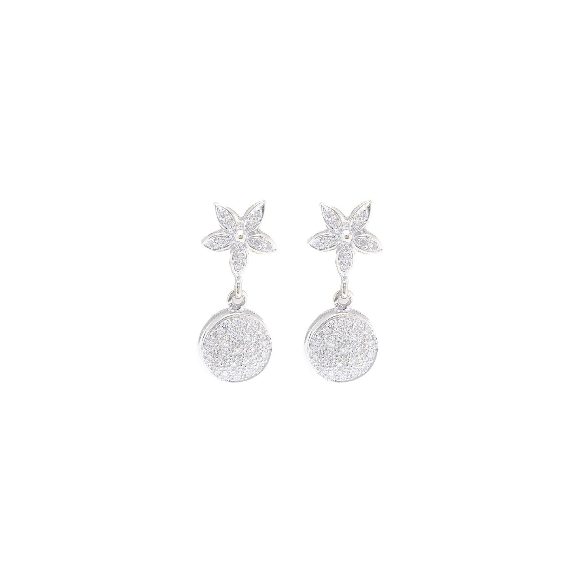 Pave Diamond Drop Earrings