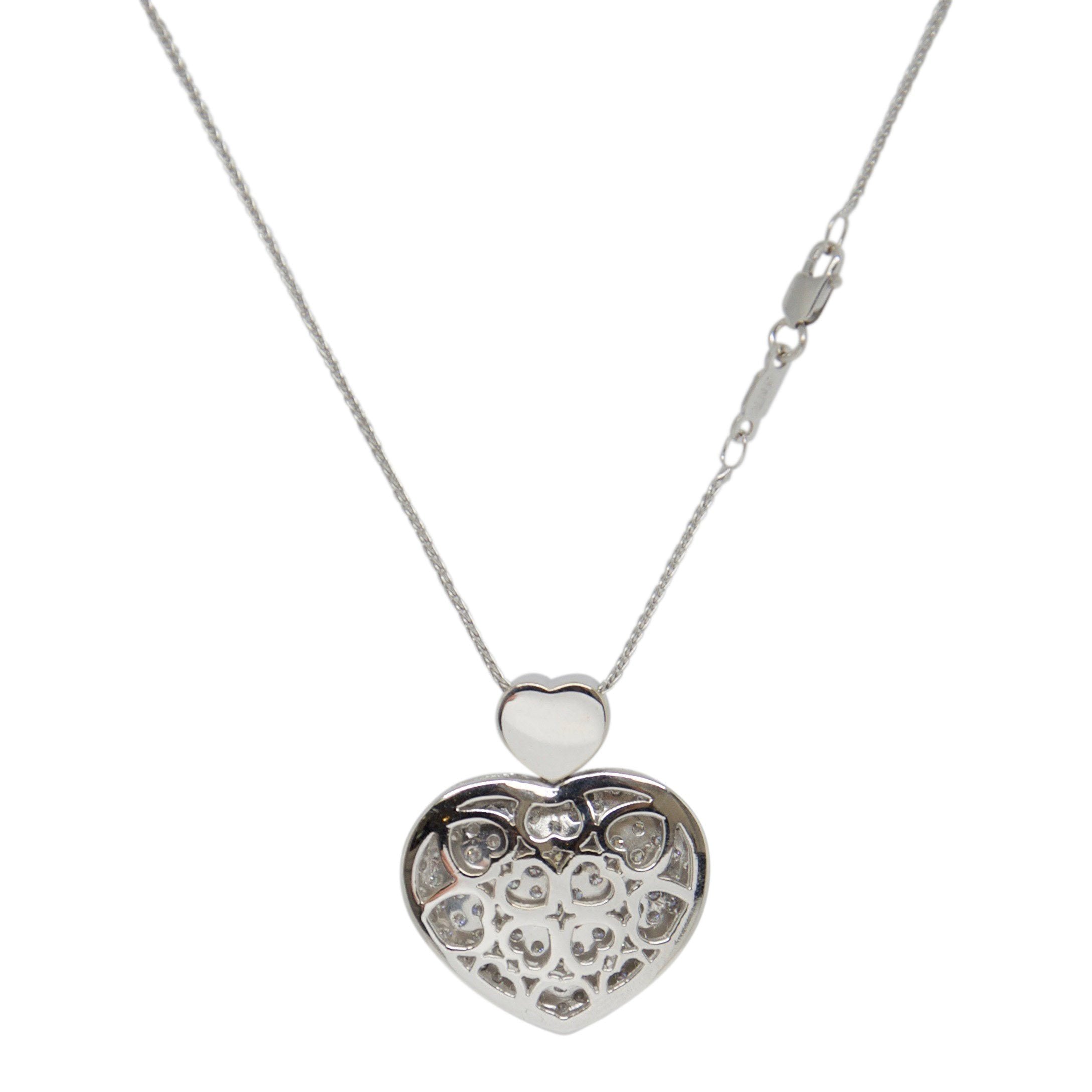 Pave Diamond Heart Pendant Necklace