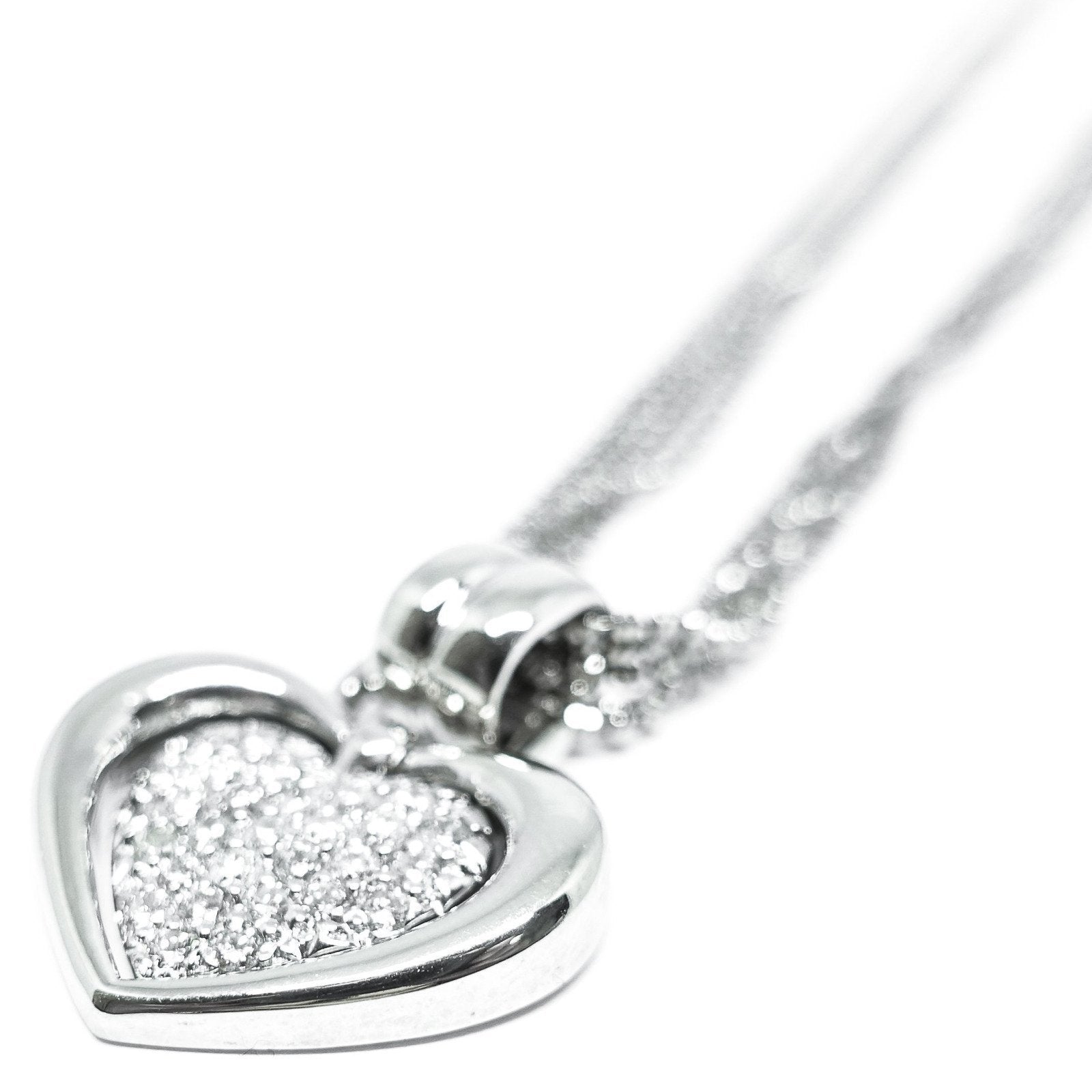 Pave Diamond Heart Pendant Necklace