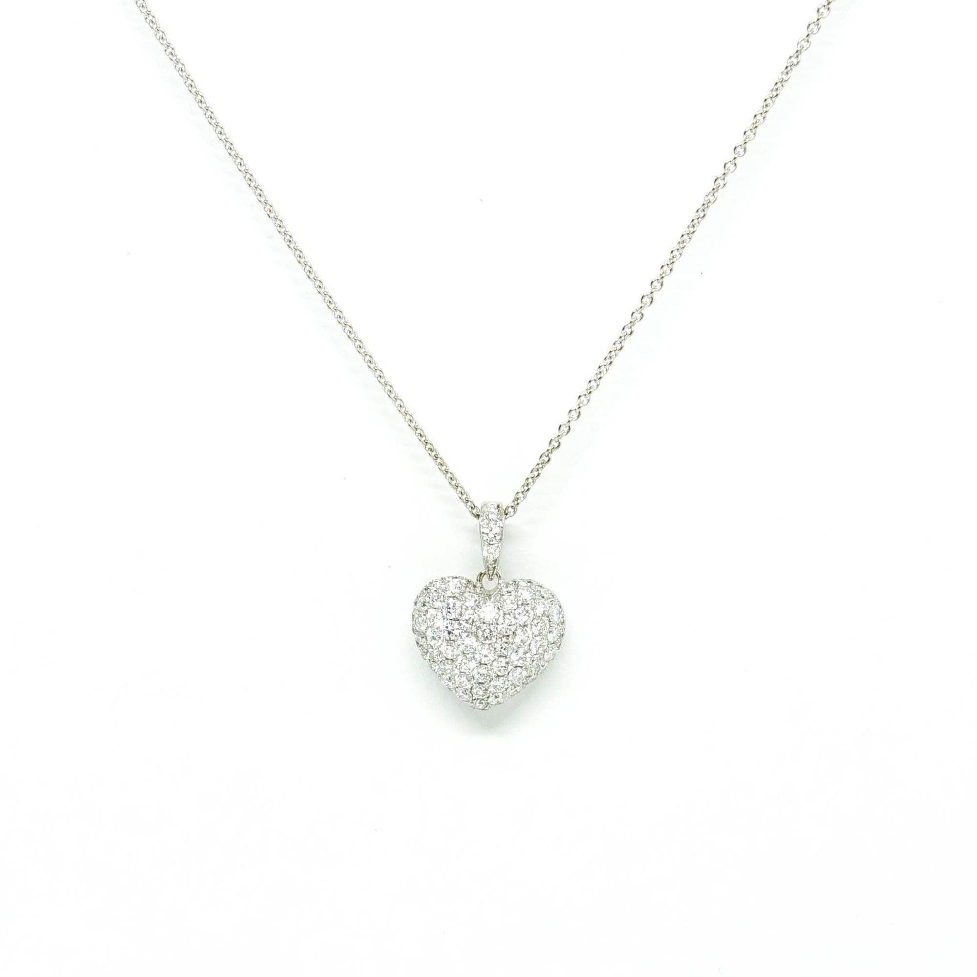 Pave Diamond Heart Pendant Necklace