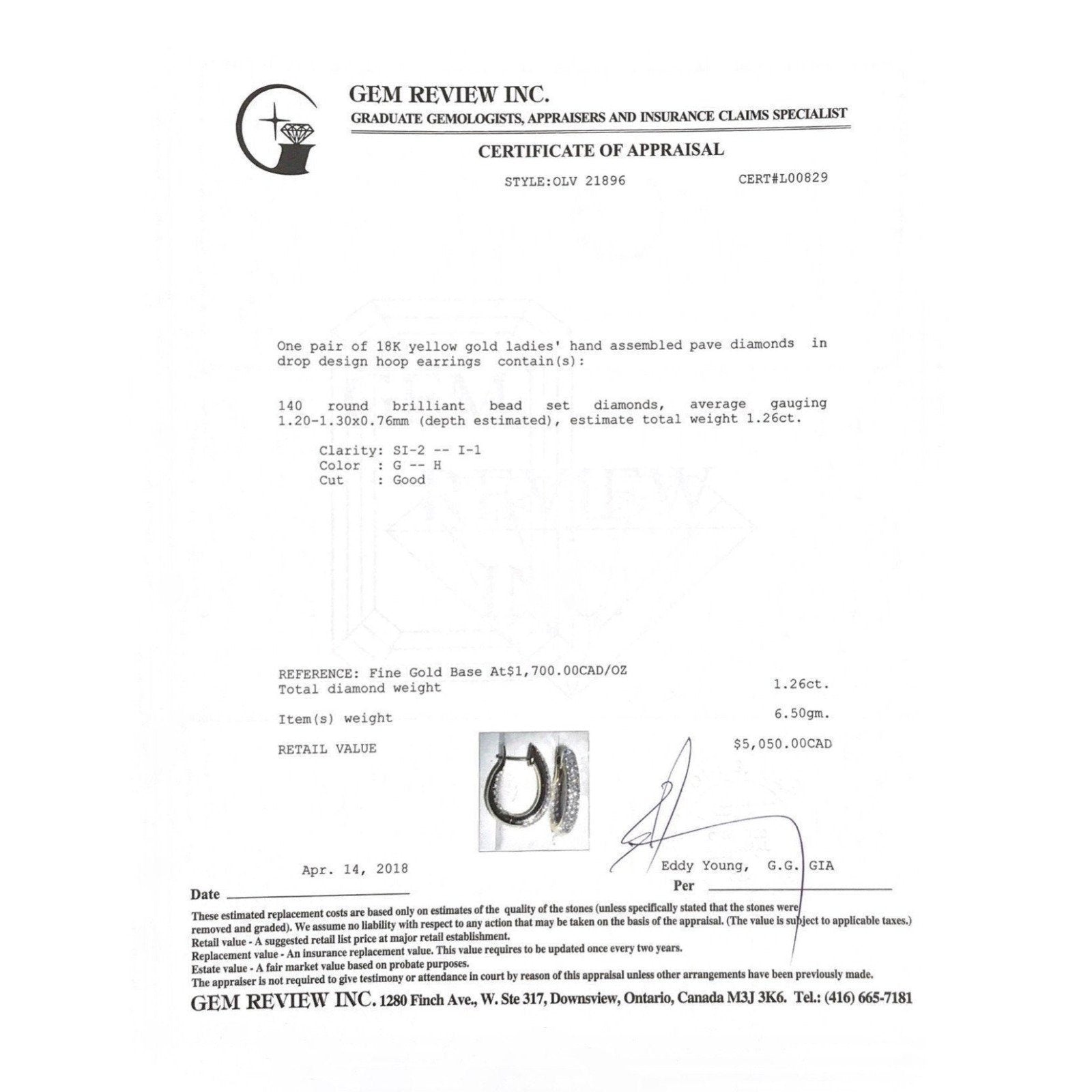 Pave Diamond Hoop Earrings