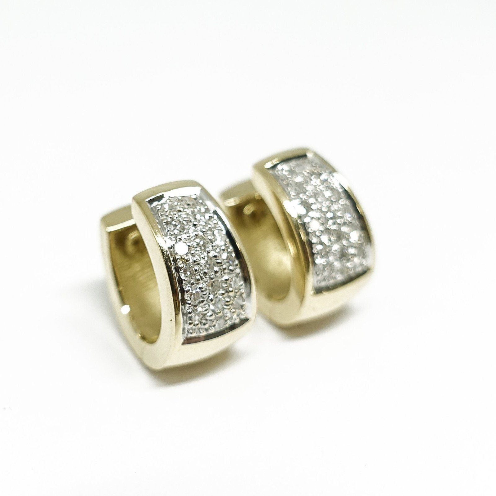 Pave Diamond Huggy Earrings