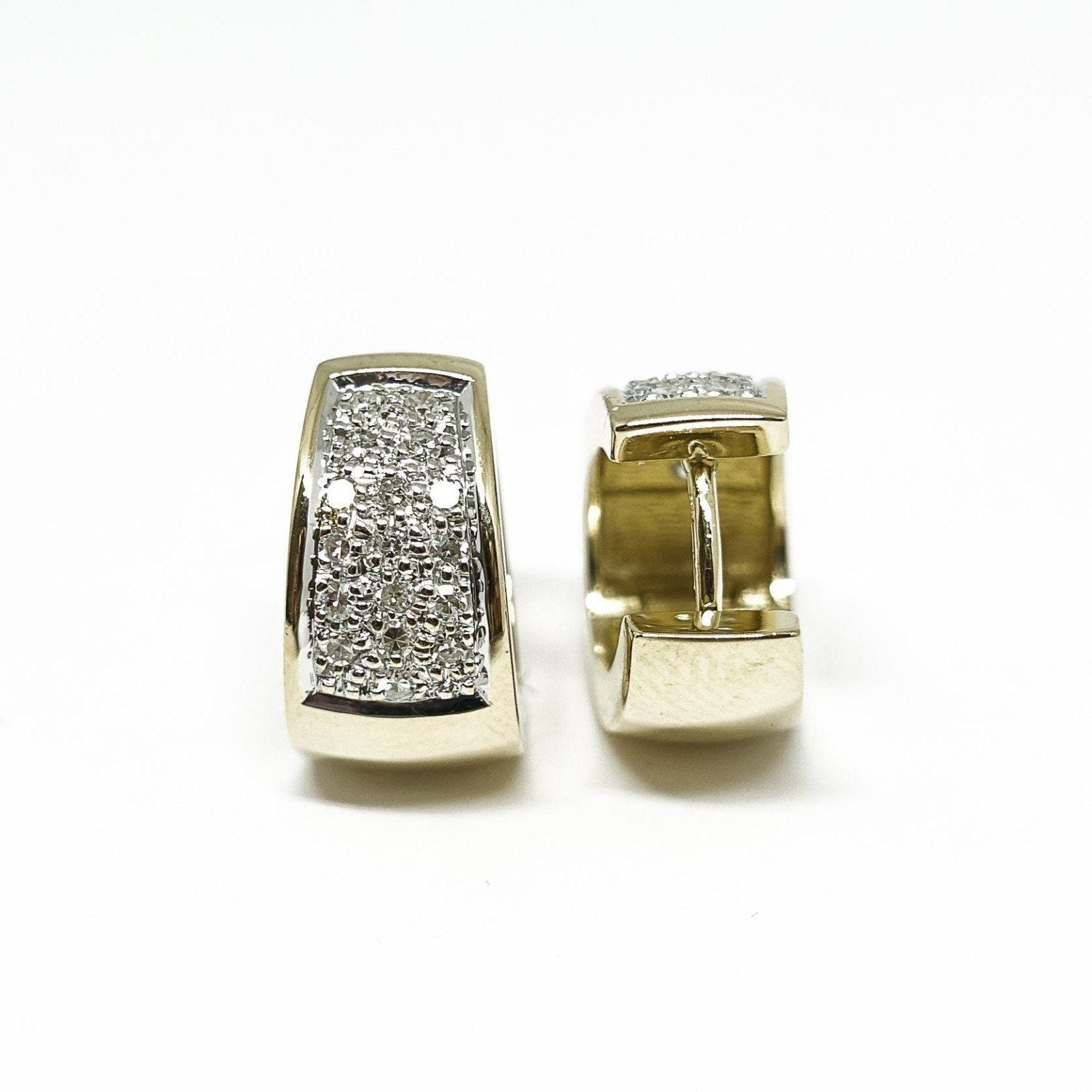 Pave Diamond Huggy Earrings