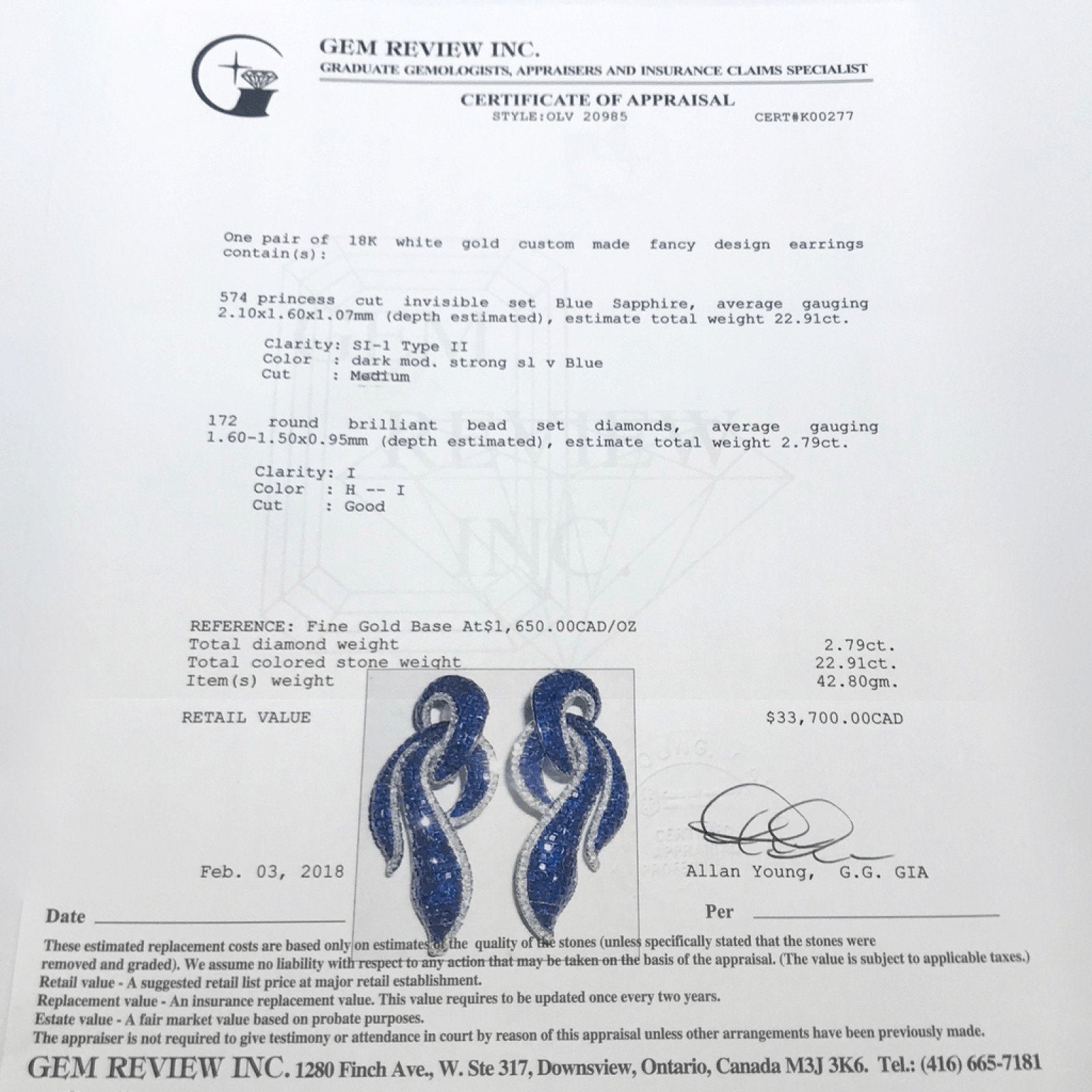 Pave Sapphire and Diamod Earrings