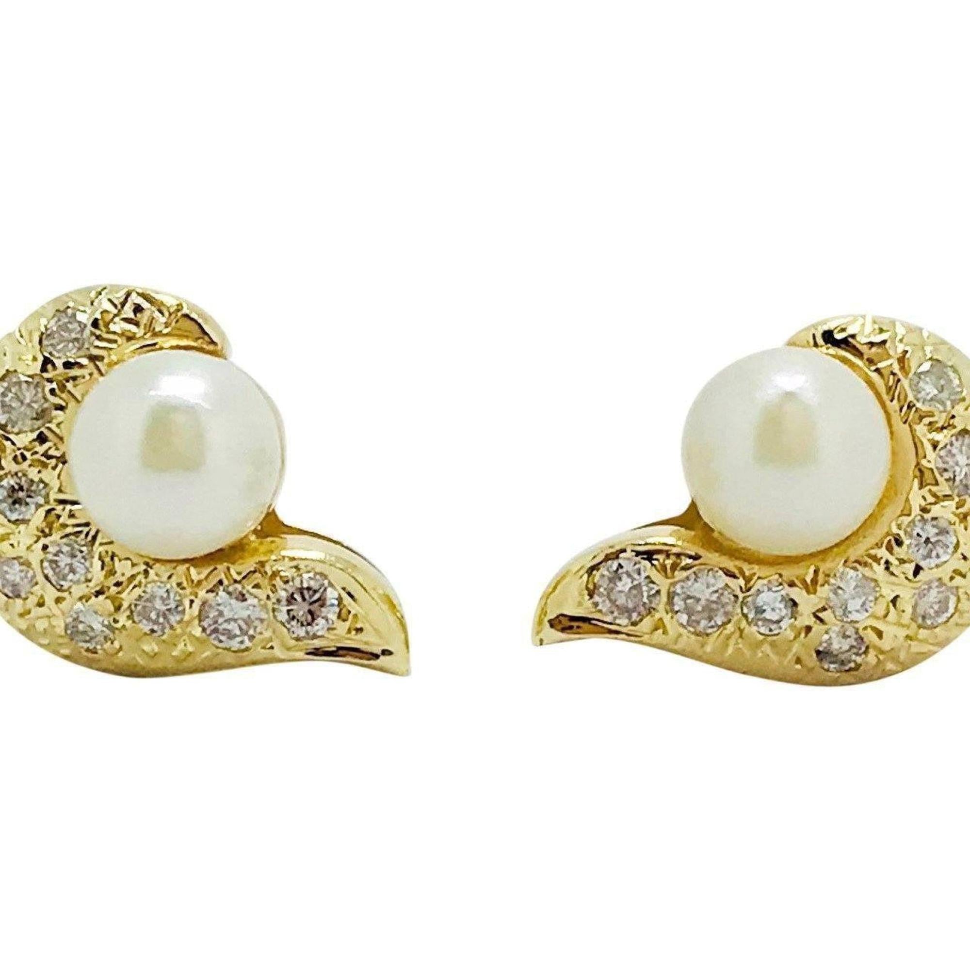 Pearl And Diamond Earrings