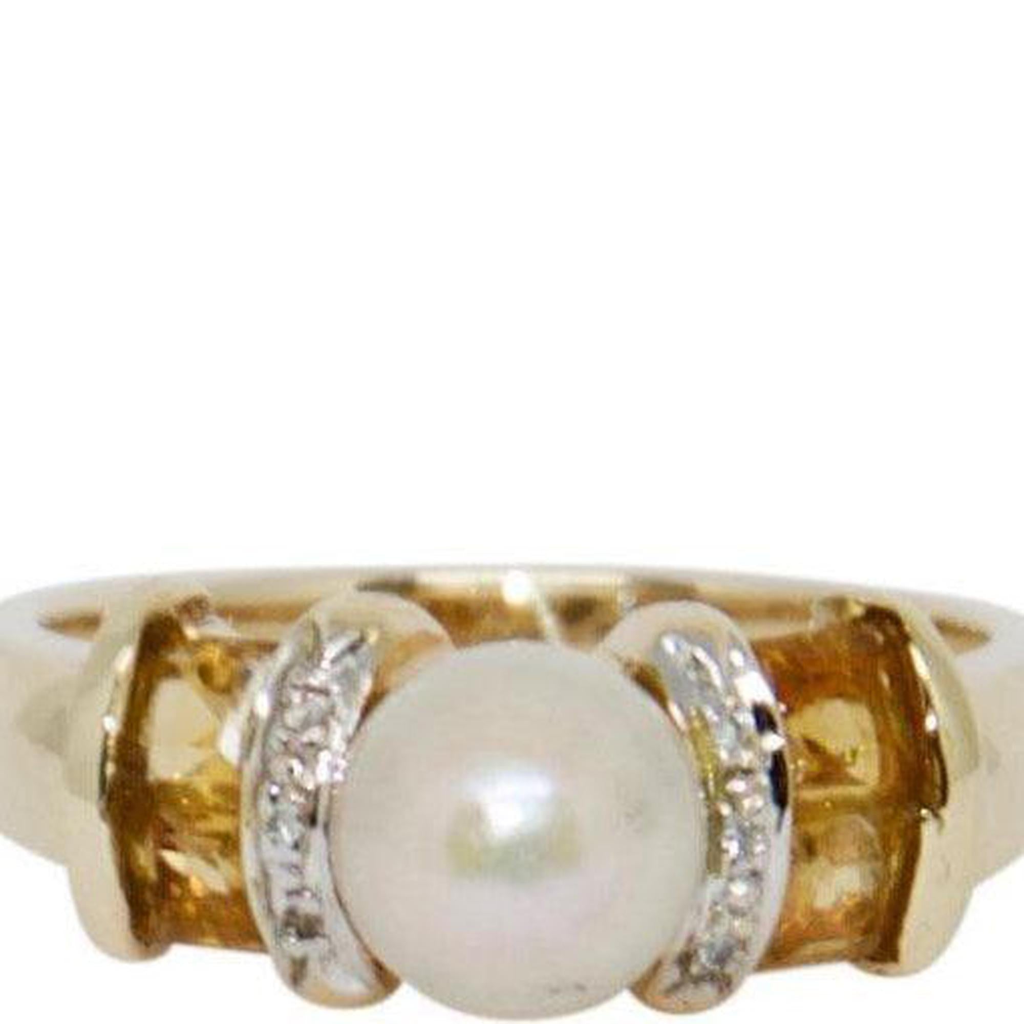 Pearl, Citrine, and Diamond Ring