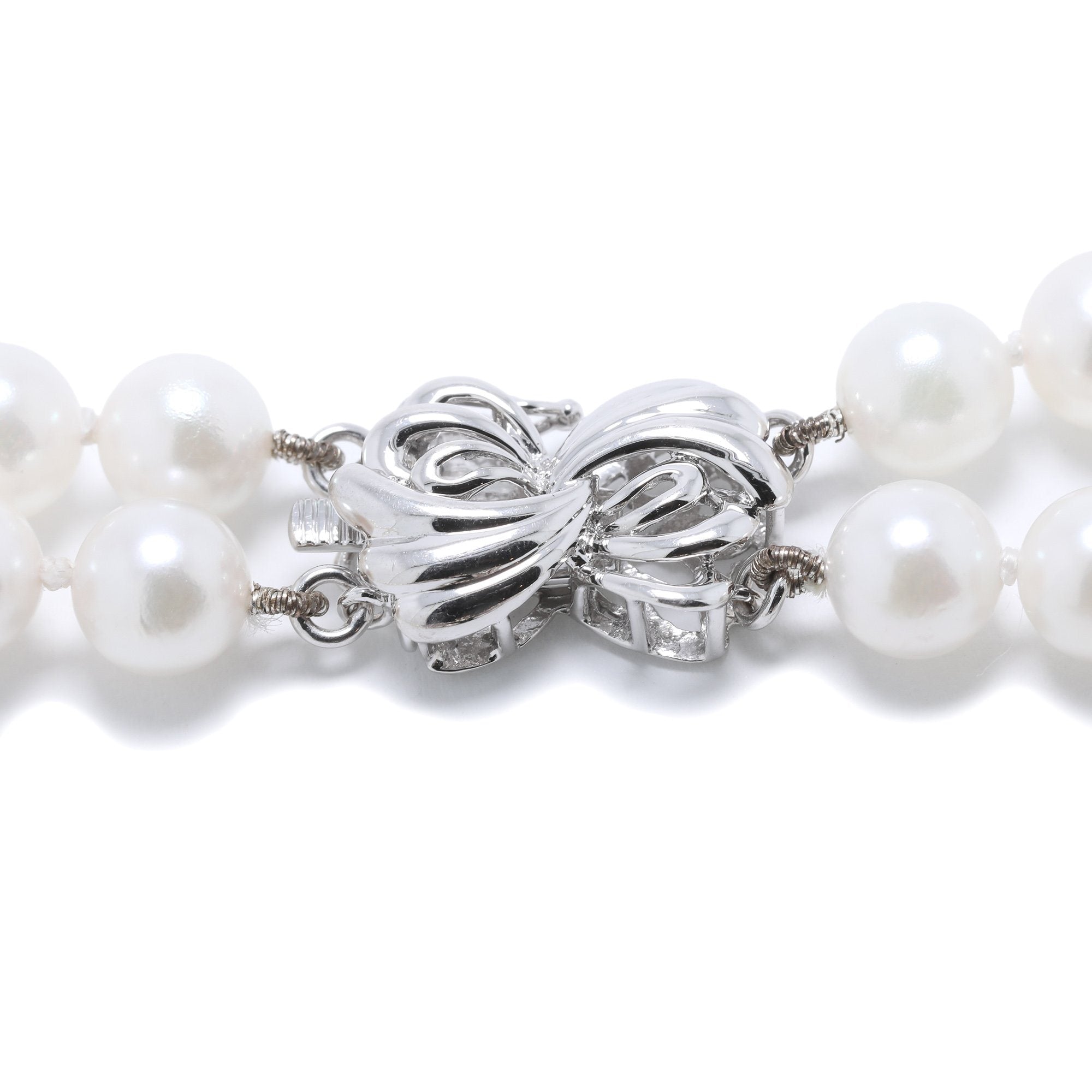 Pearl Necklace with Pink Tourmalines and Diamond Pendant