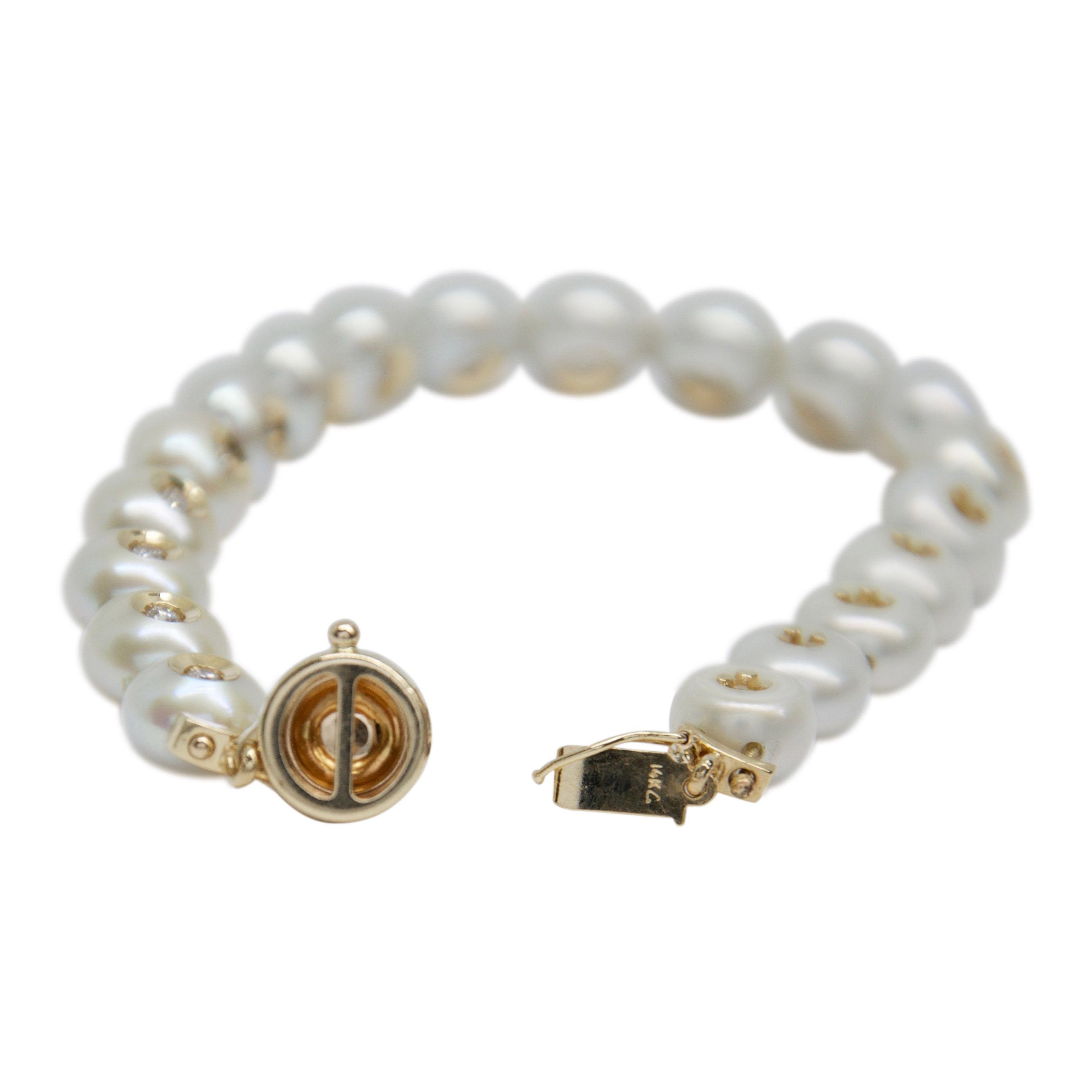 Pearl and Diamond Bracelet