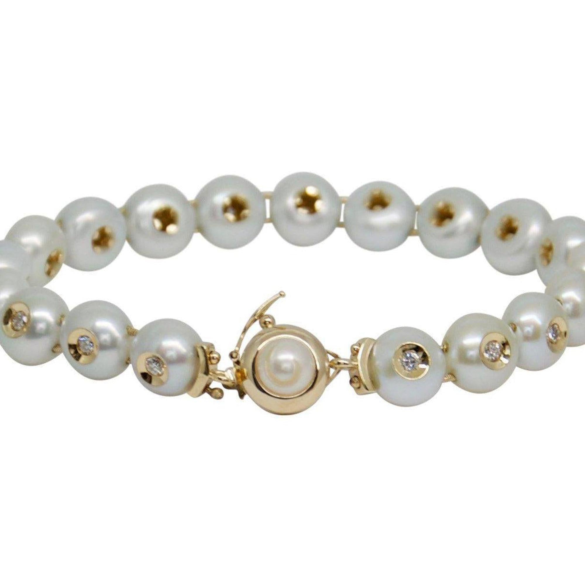 Pearl and Diamond Bracelet