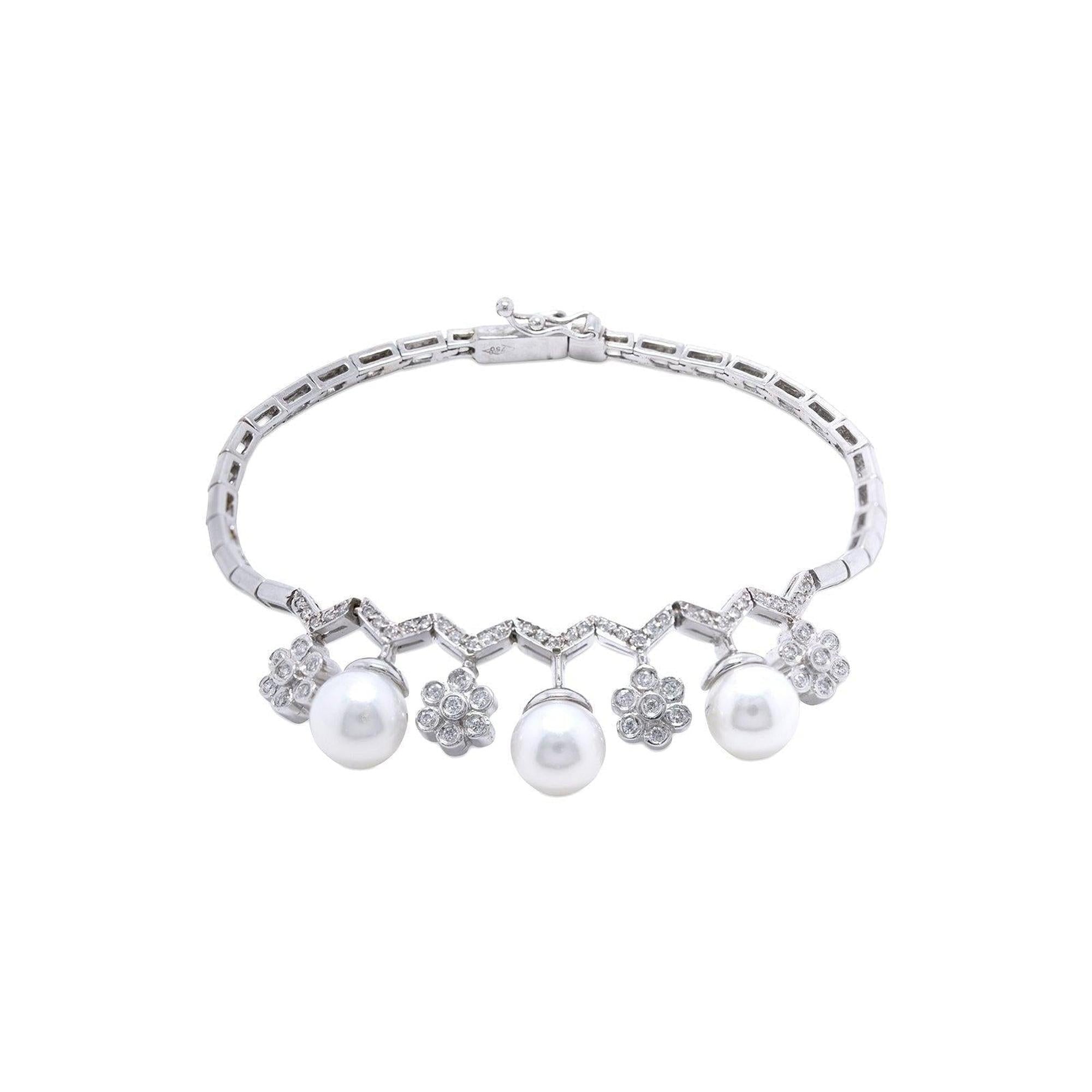 Pearl and Diamond Bracelet