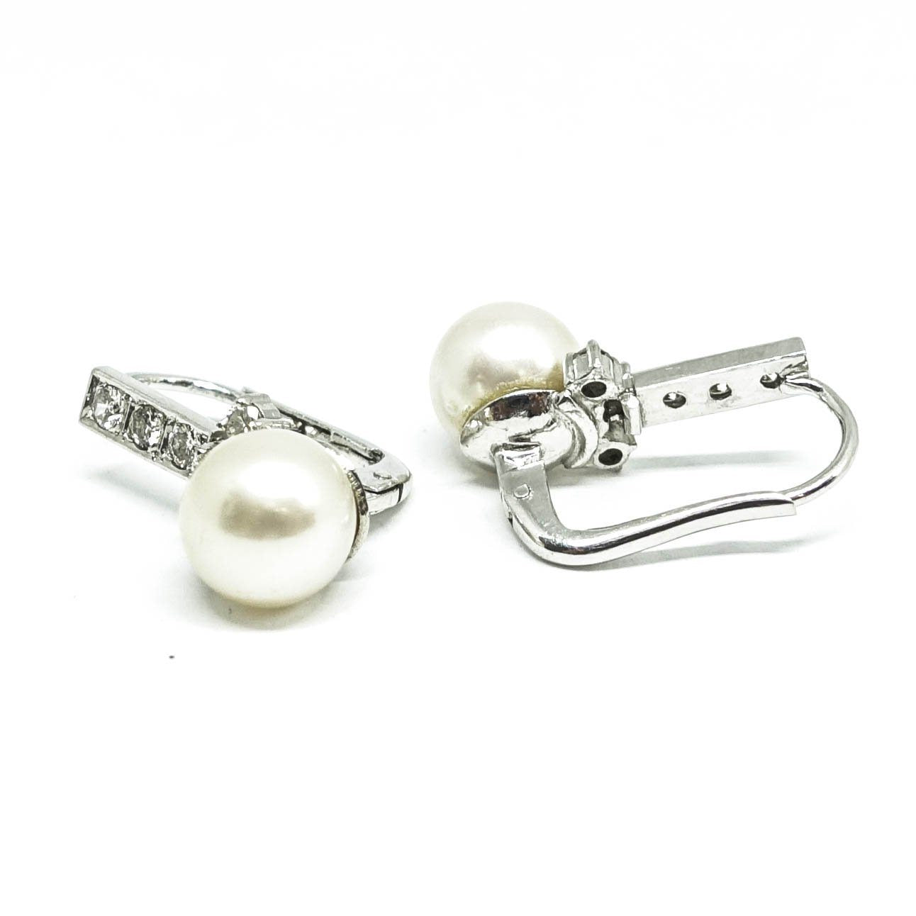 Pearl and Diamond Earrings