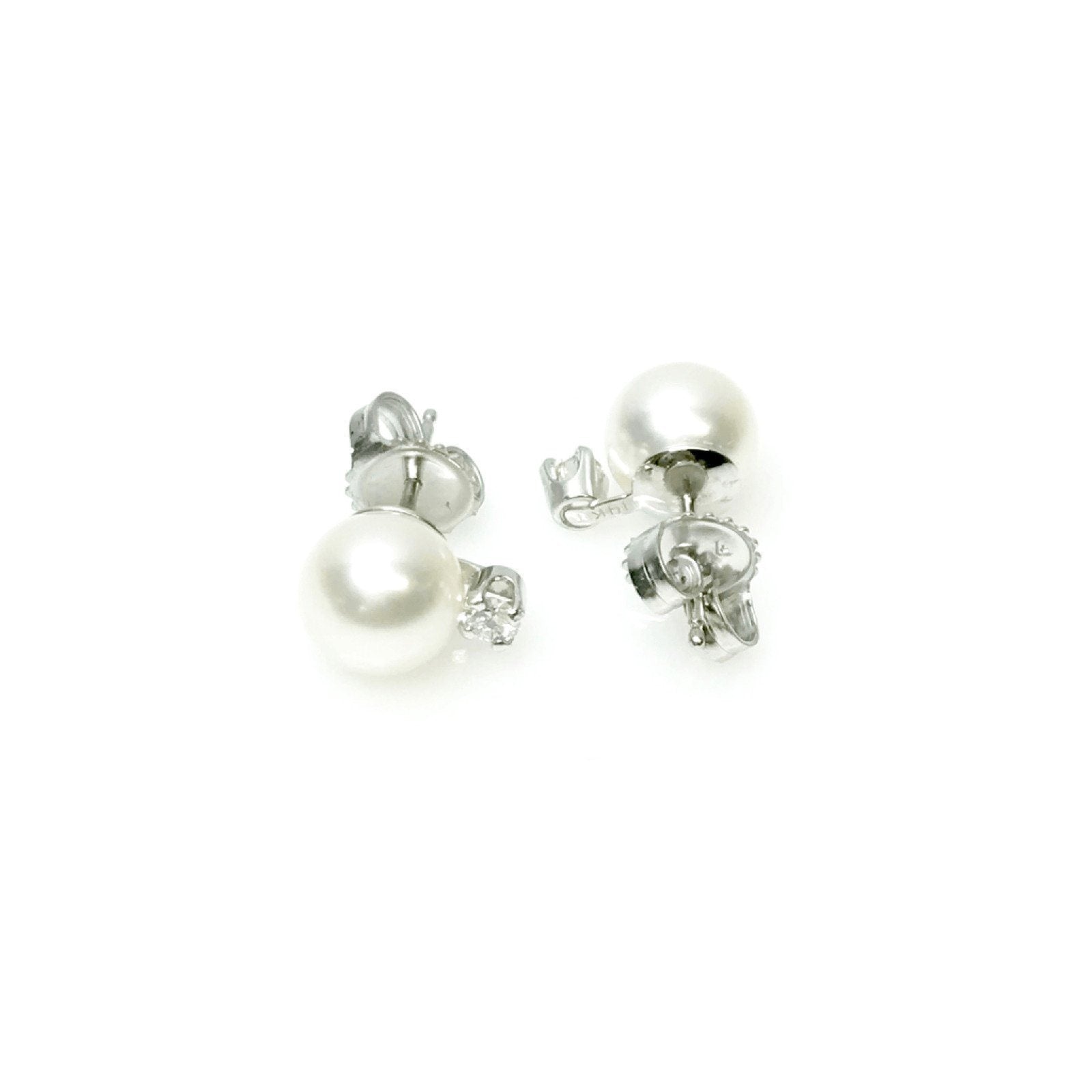 Pearl and Diamond Earrings
