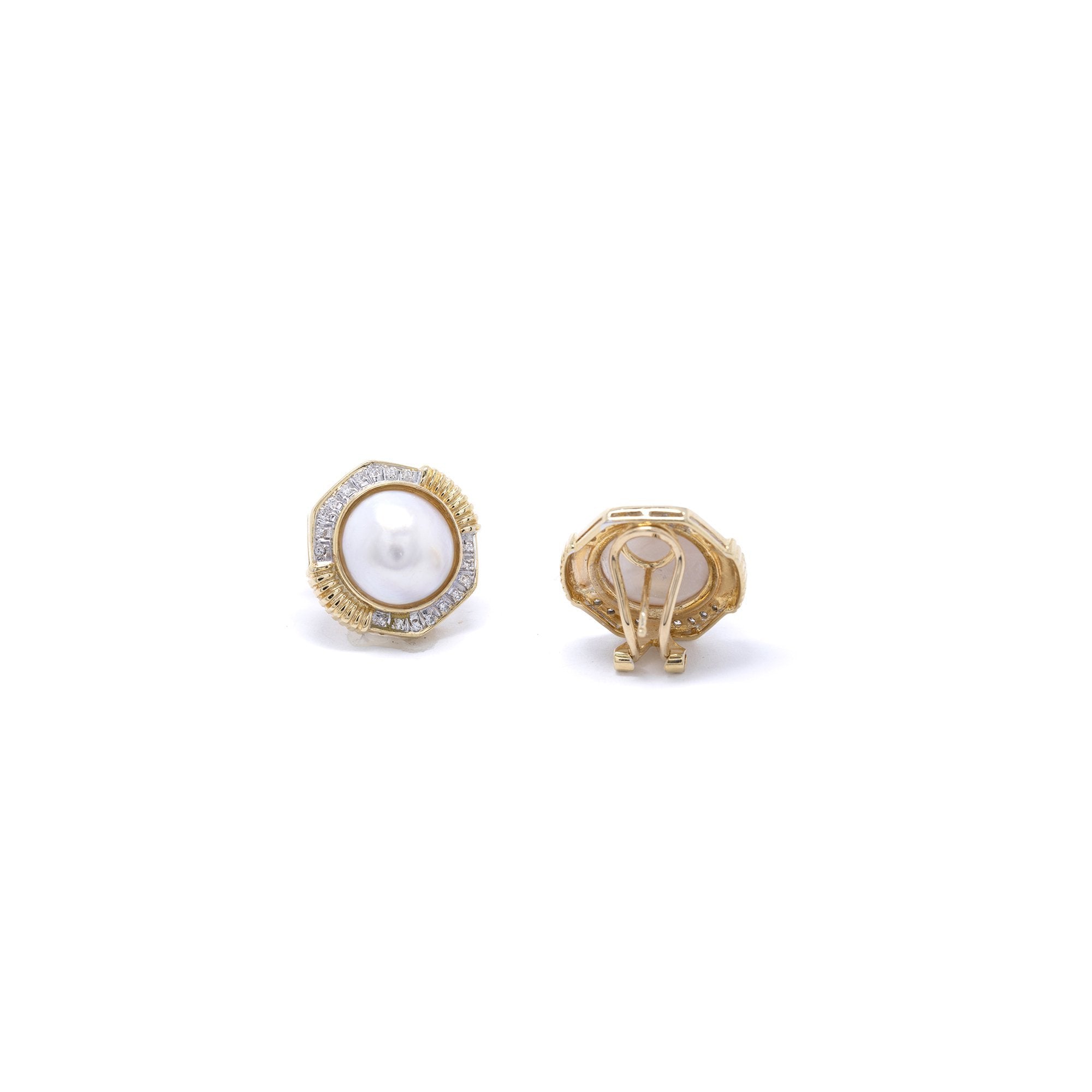 Pearl and Diamond Earrings