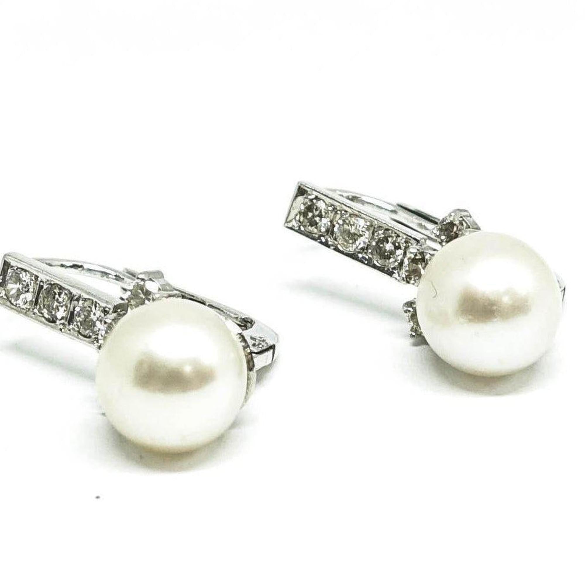 Pearl and Diamond Earrings
