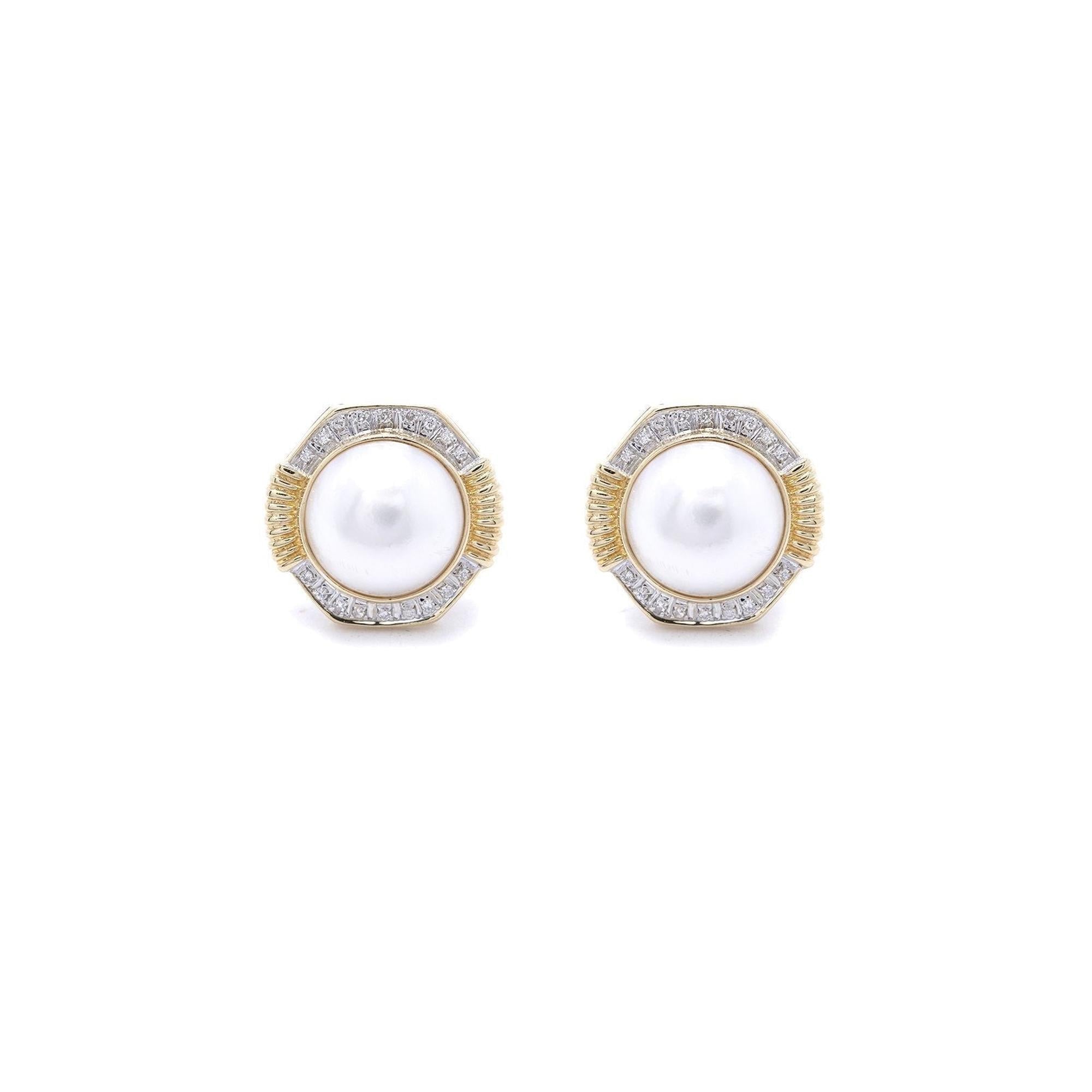 Pearl and Diamond Earrings