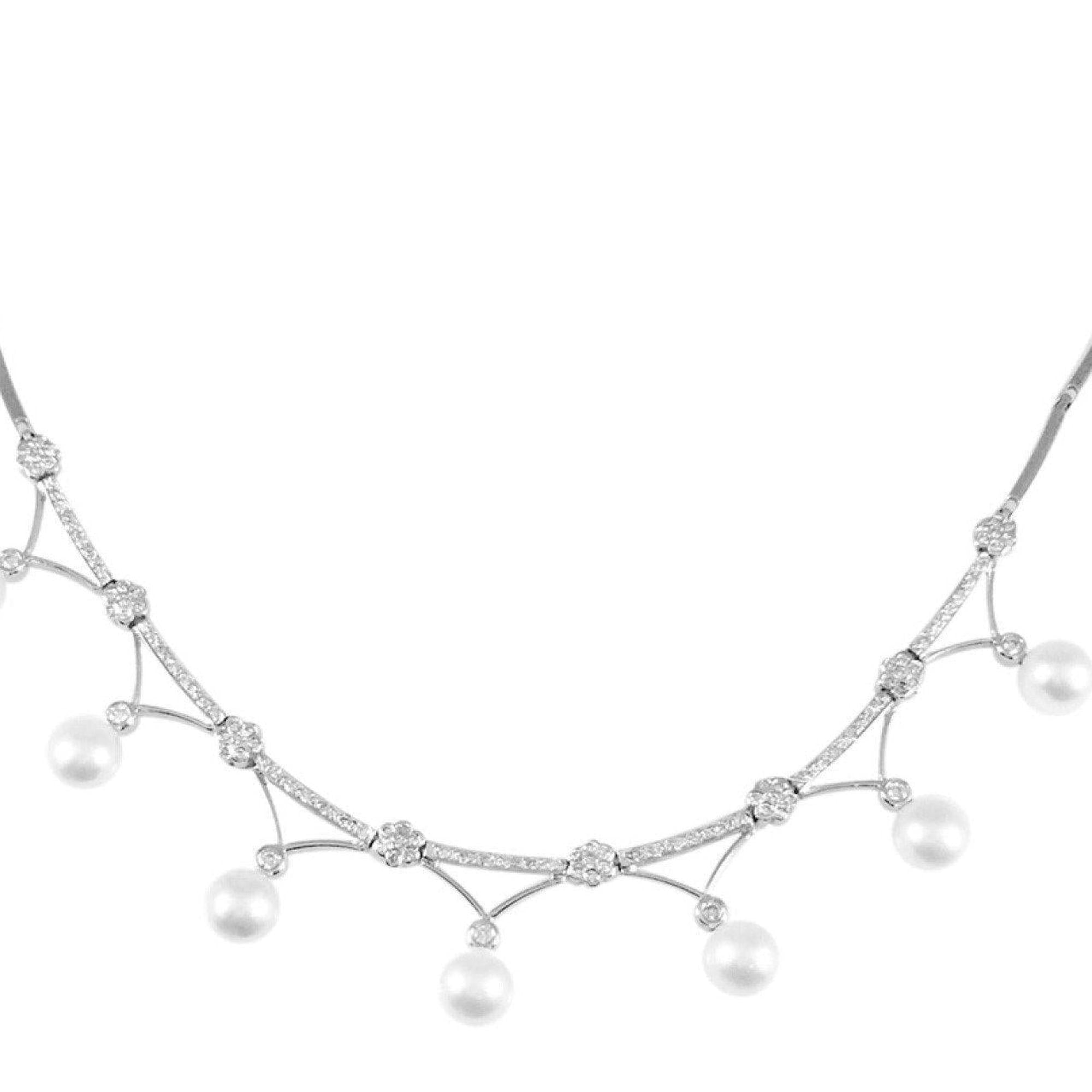 Pearl and Diamond Necklace