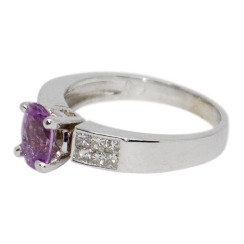 Pink Sapphire and Diamond Cocktail Ring