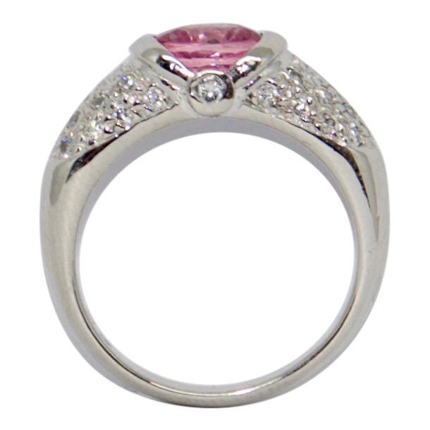 Pink Sapphire and Diamond Cocktail Ring