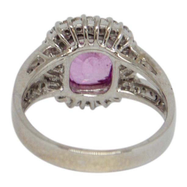 Pink Sapphire and Diamond Cocktail Ring