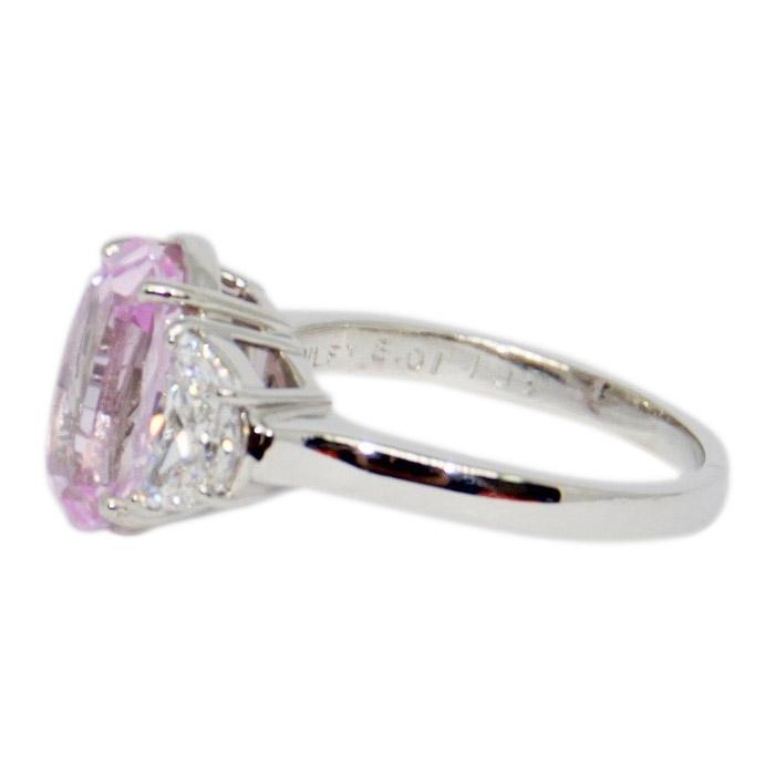 Pink Sapphire and Diamond Cocktail Ring
