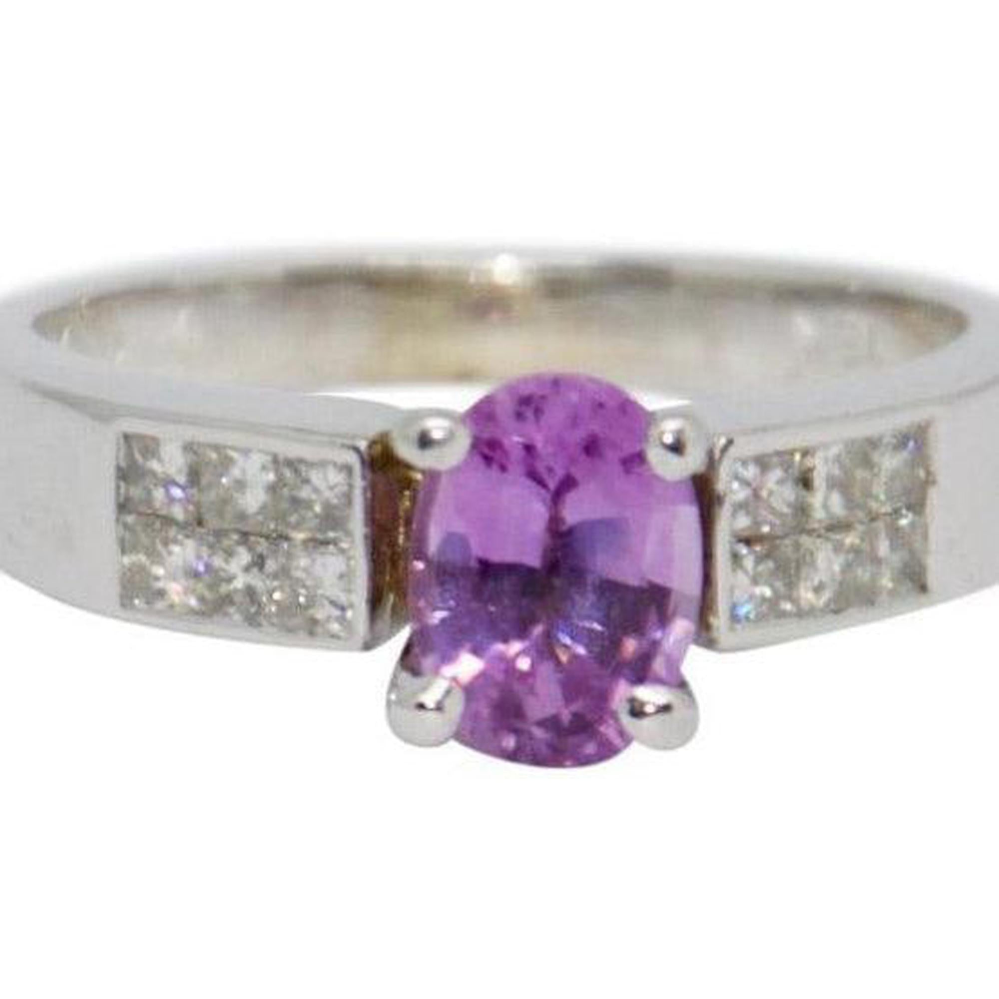Pink Sapphire and Diamond Cocktail Ring