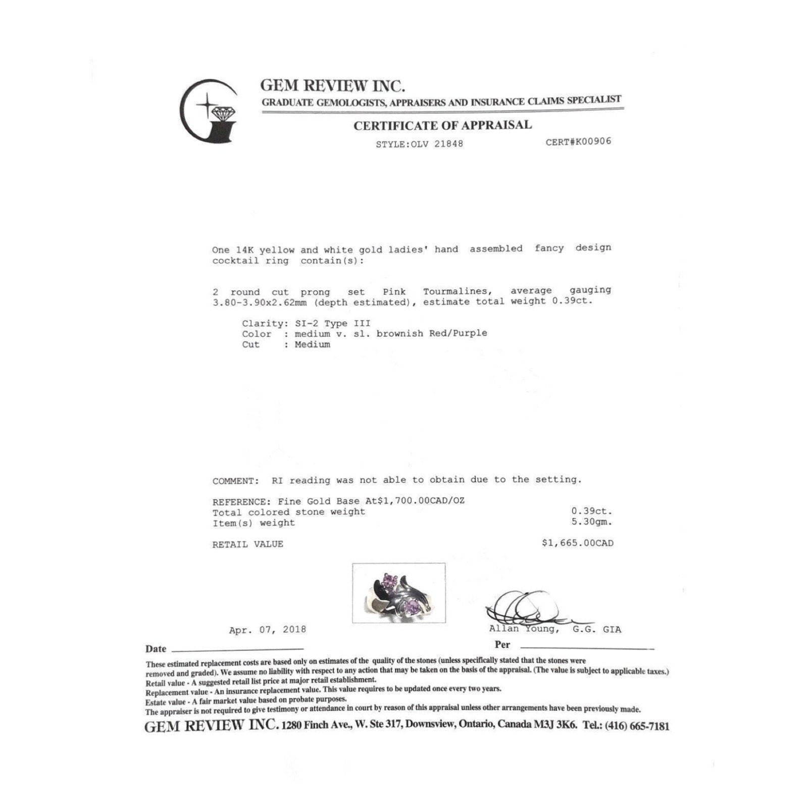 Pink Tourmaline Cocktail Ring