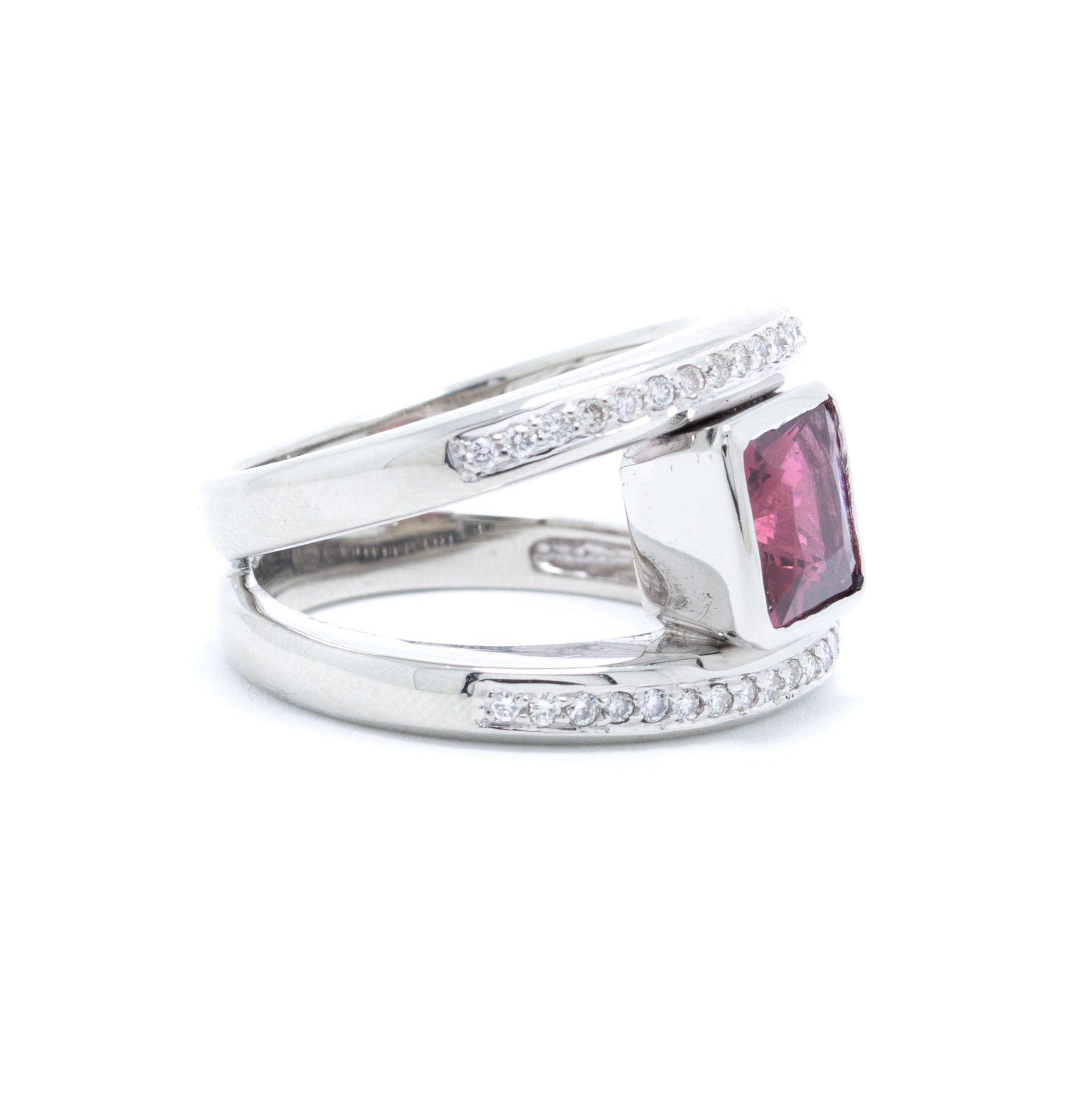 Pink Tourmaline & Diamond Ring