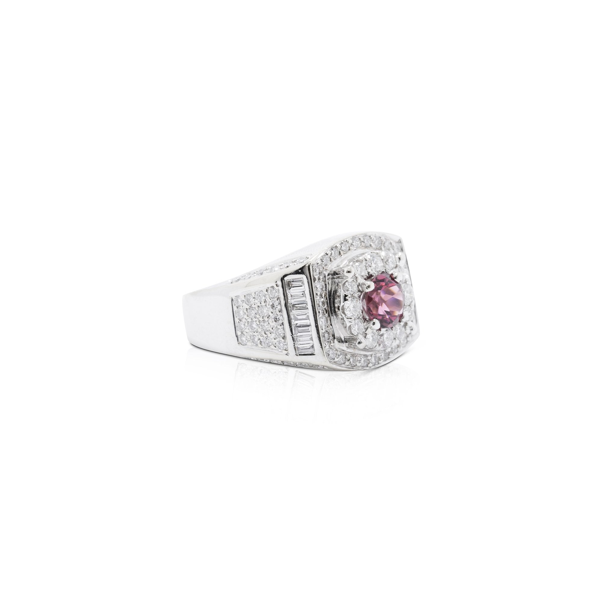 Pink Tourmaline & Diamond Ring