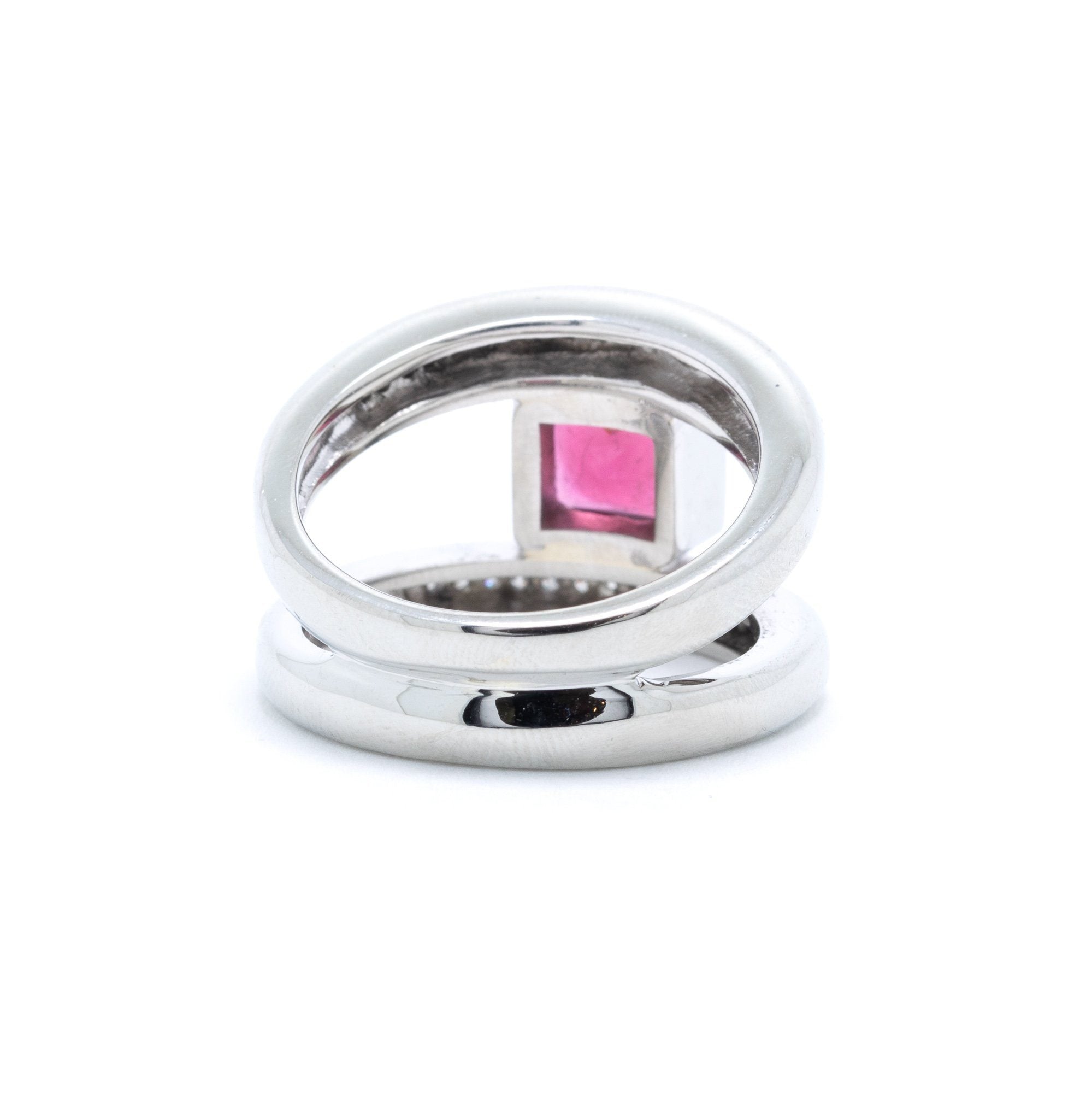Pink Tourmaline & Diamond Ring