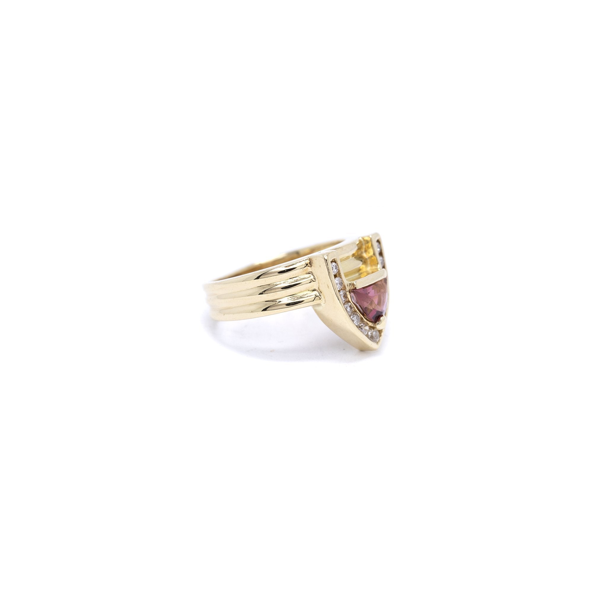 Pink Tourmaline and Diamond Cocktail Ring