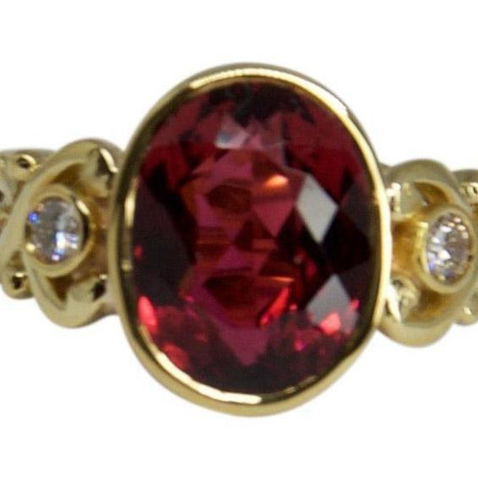 Pink Tourmaline and Diamond Ring