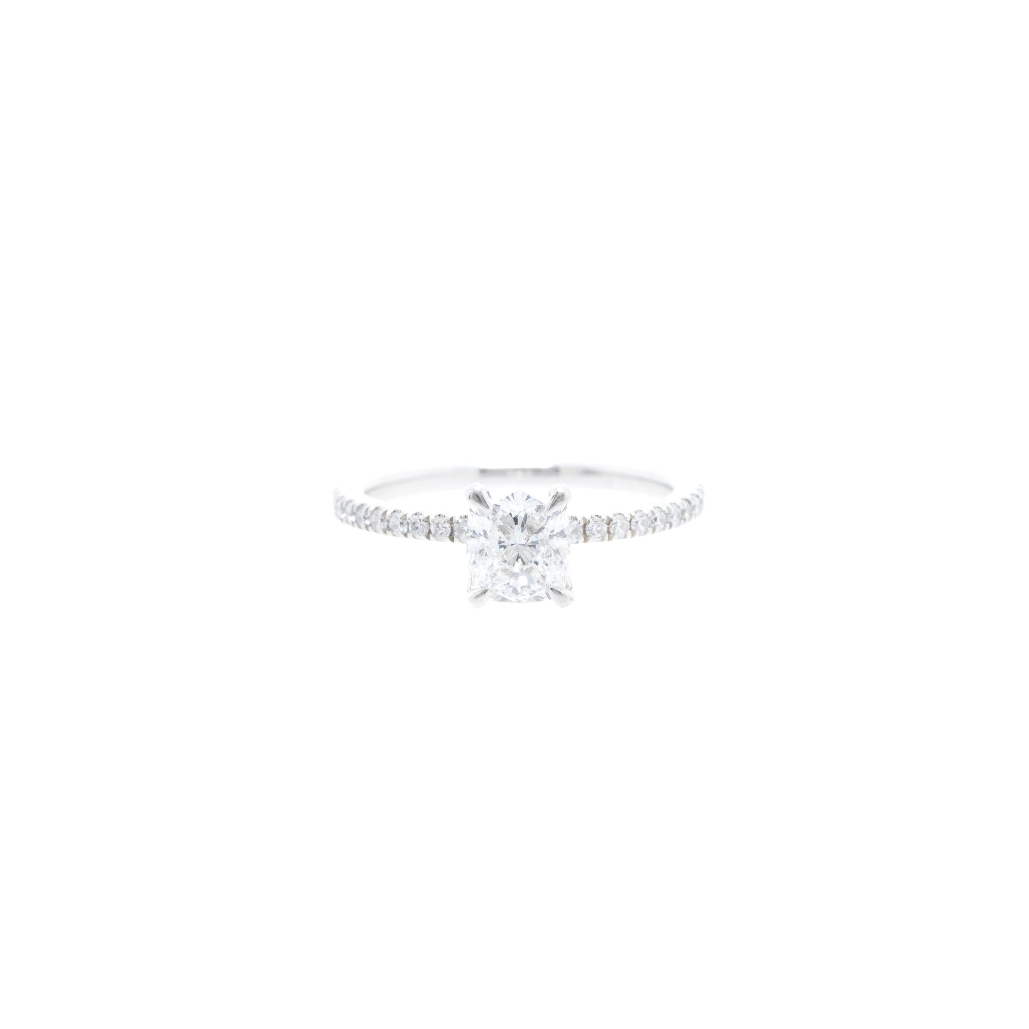 Platinum 1.00 ct. Diamond Engagement Ring w/ GIA Diamond Certificate