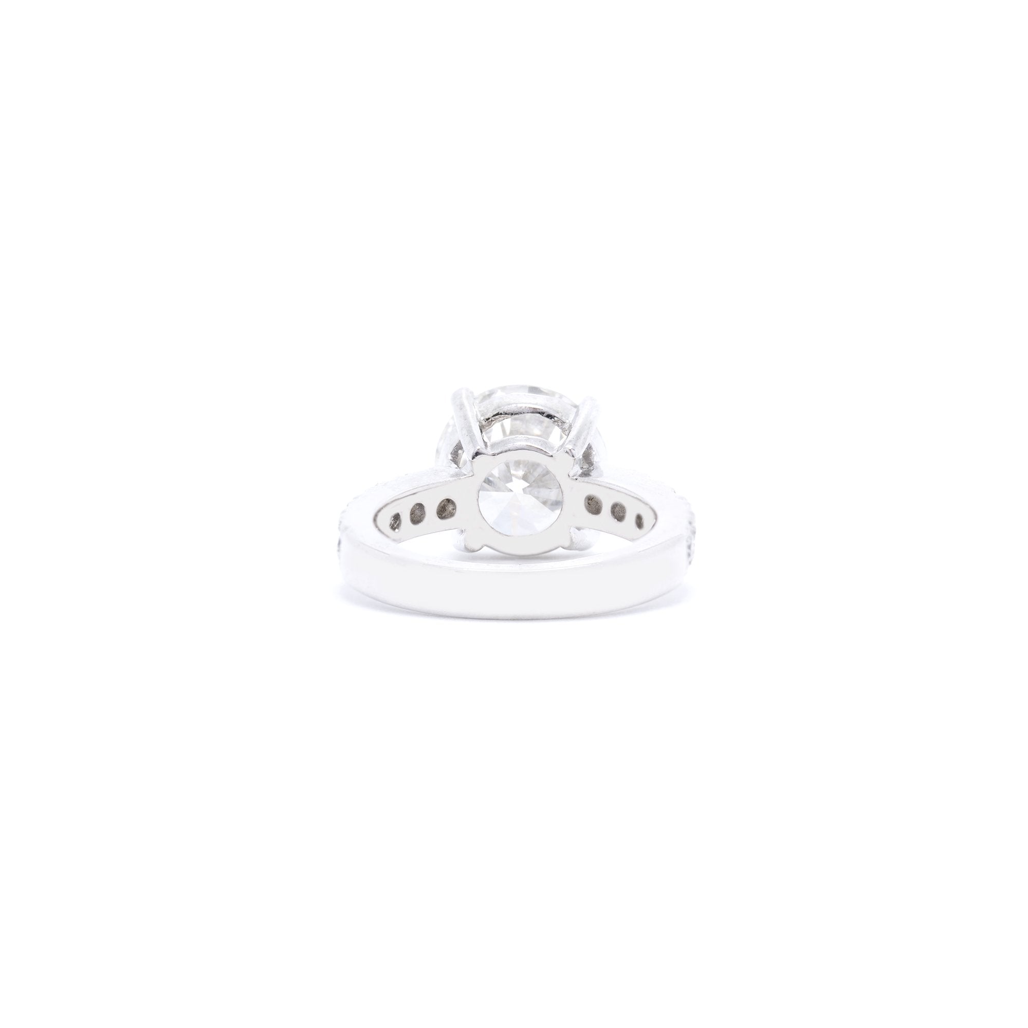 Platinum 4.66 ct. Round Cut Diamond Engagement Ring