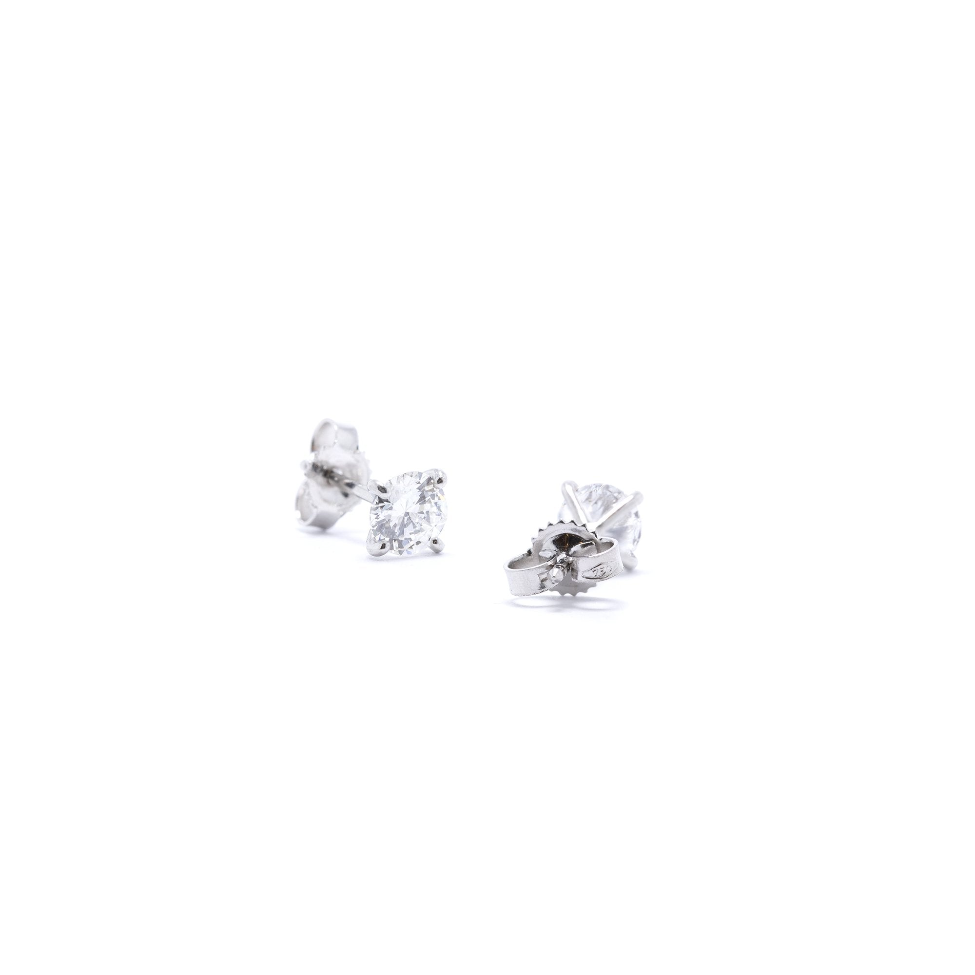 Platinum Diamond Stud Earrings